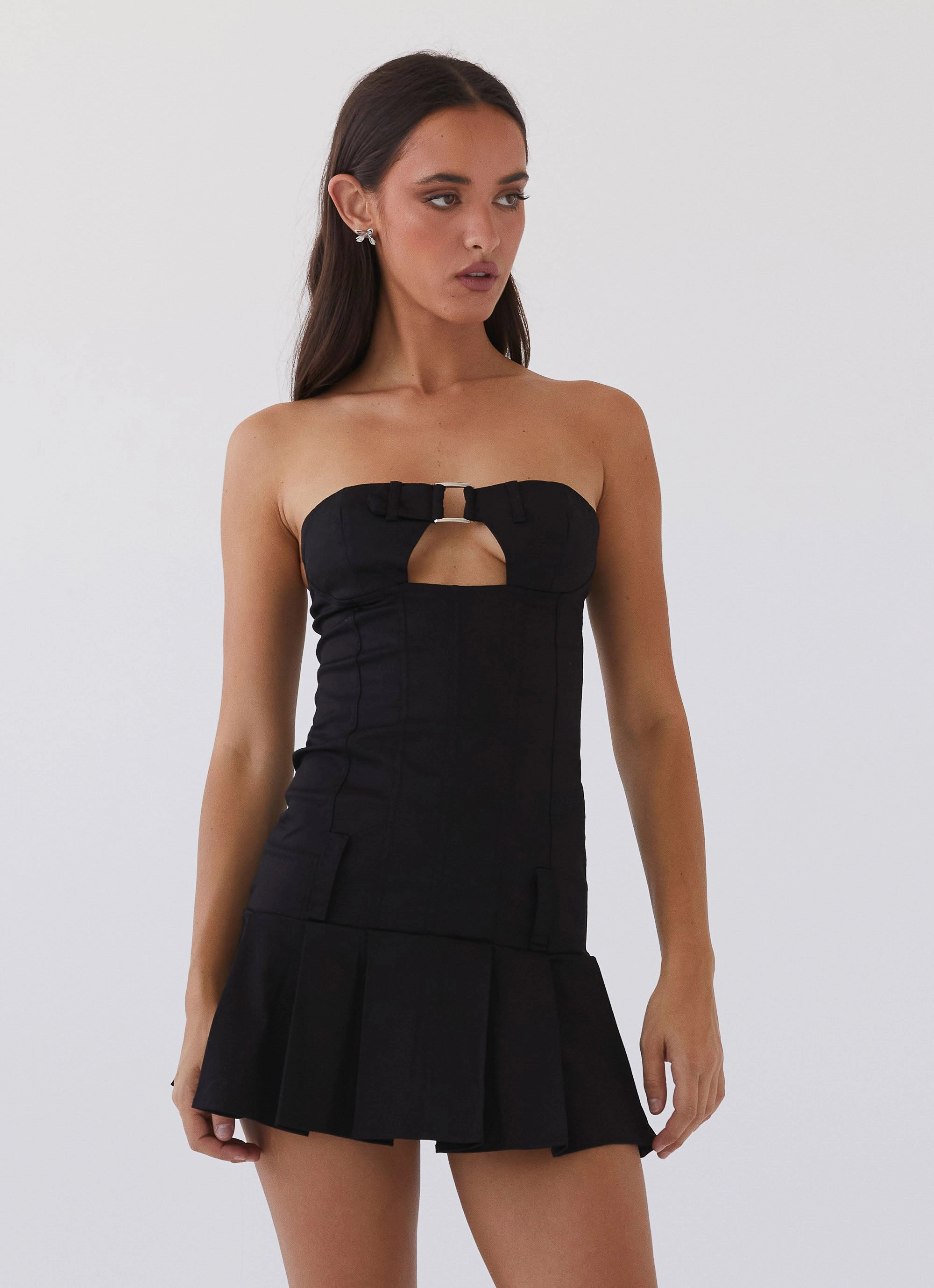 Polished look dress Case Closed Mini Dress - Black
