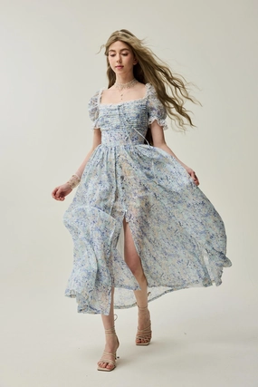 Monet Haze 26 | Fairy layered Linen Dress with pintucks Non Bulk
