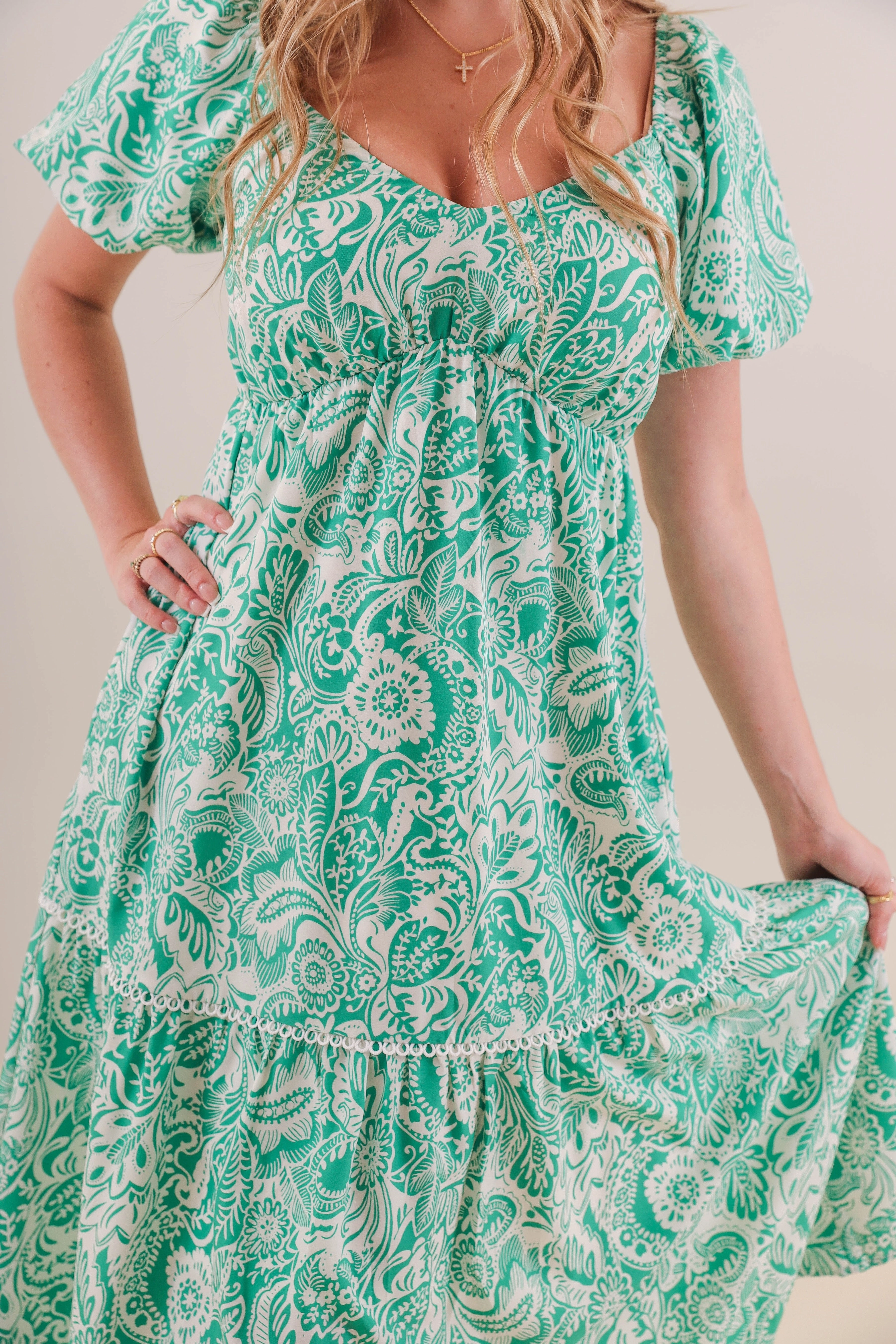 Soft Draping Semi Formal RESTOCK: Think Happy Thoughts Midi Dress
