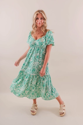 Fitted Neat RESTOCK: Think Happy Thoughts Midi Dress