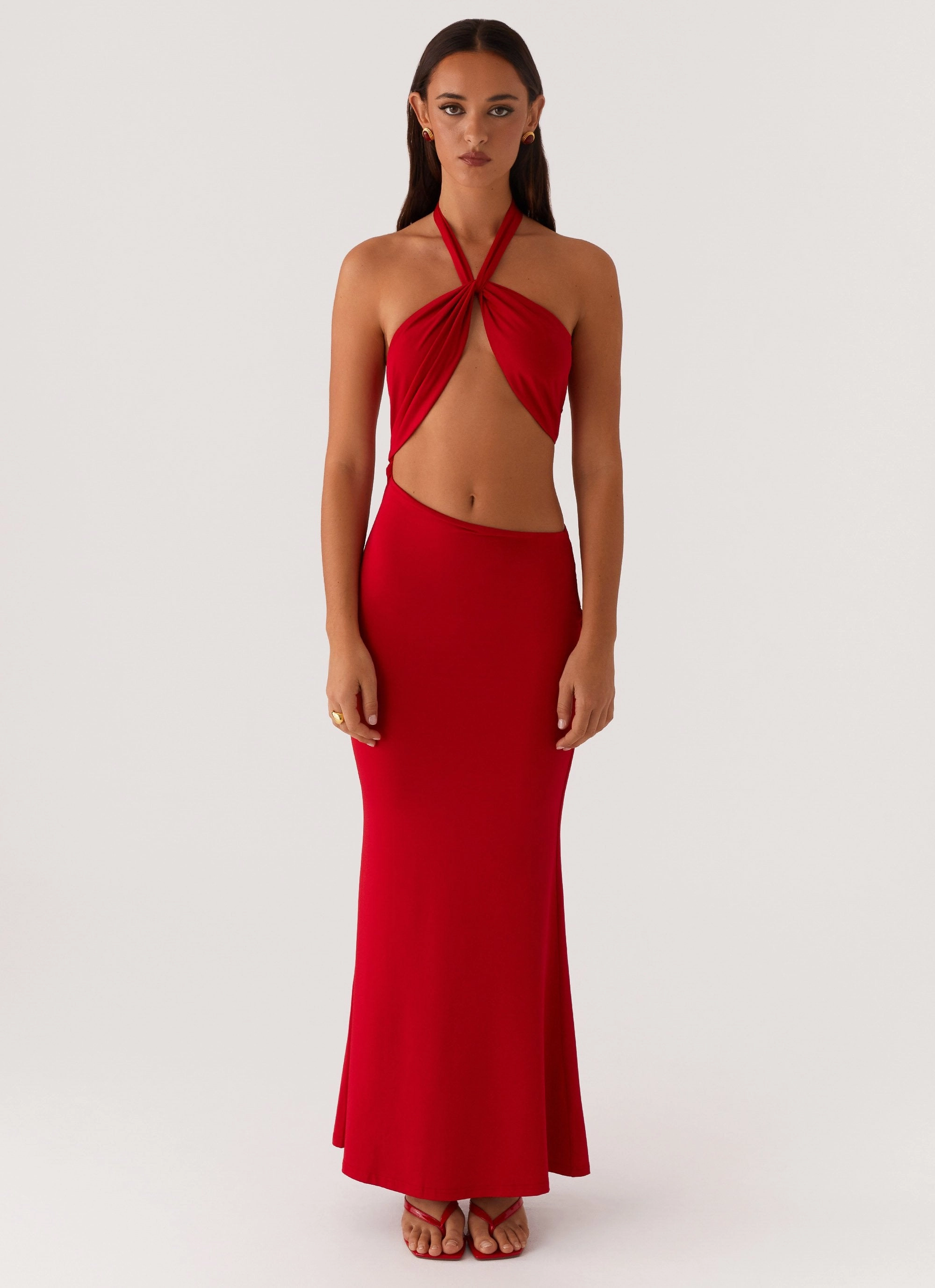 Its Obvious Maxi Dress - Red Fashion-Forward