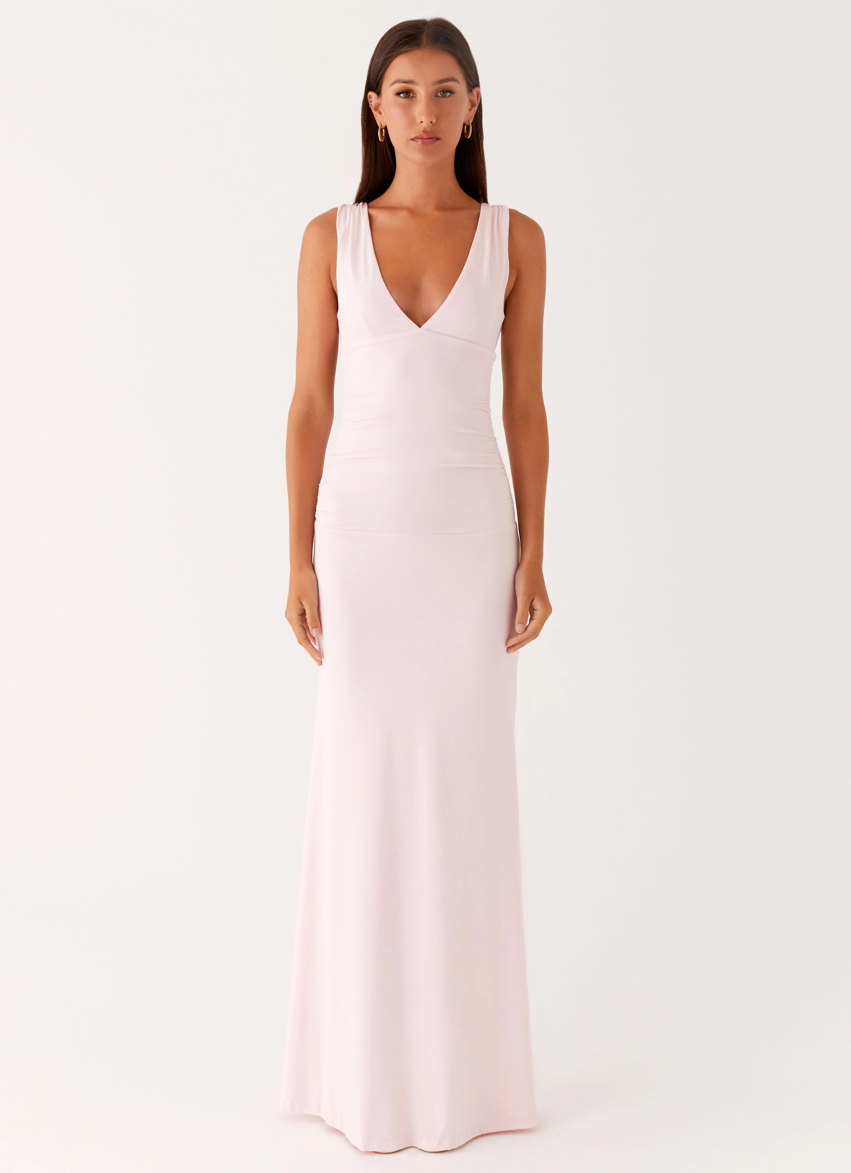 Cherry Sky Maxi Dress - Baby Pink Work Option