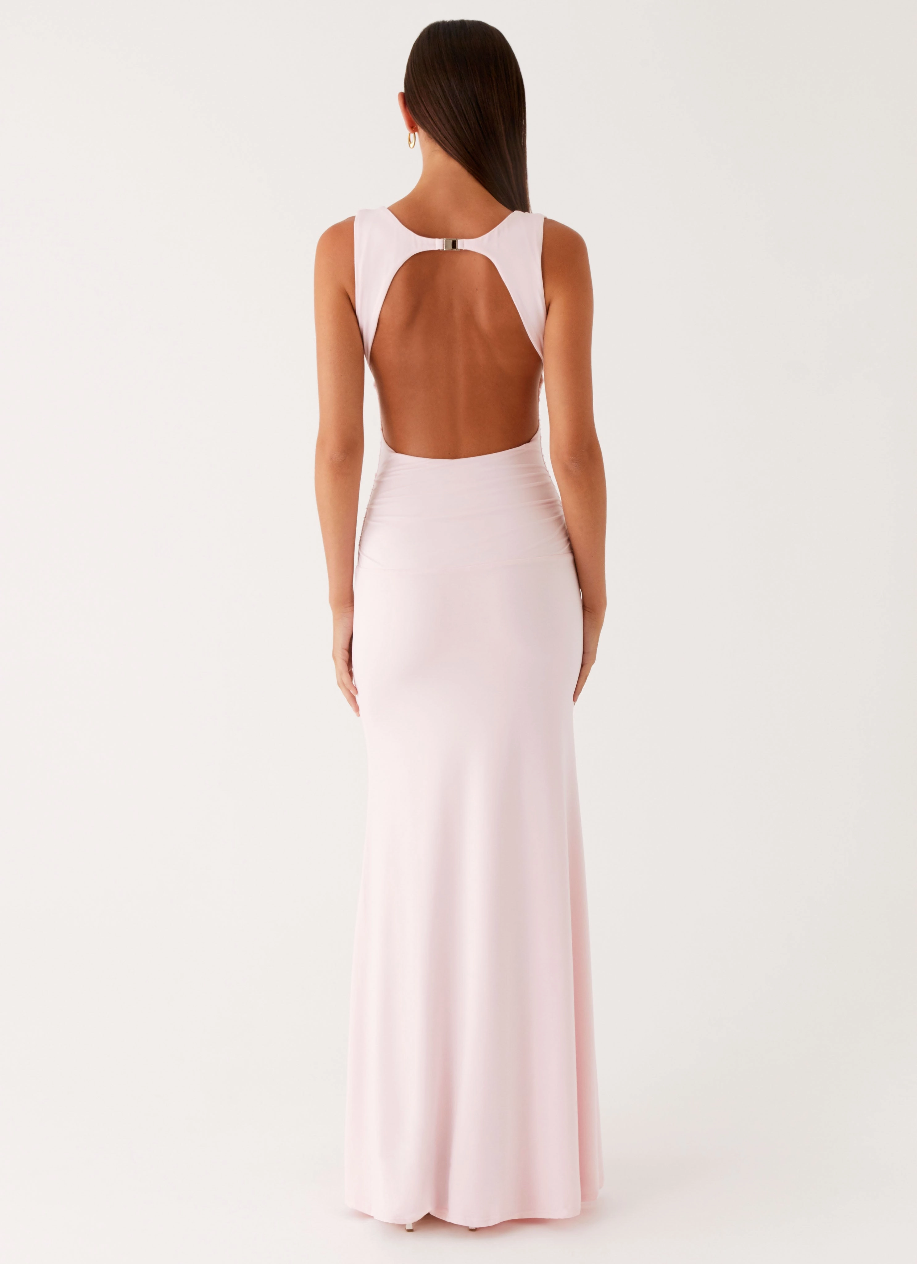 Cherry Sky Maxi Dress - Baby Pink Smart Casual
