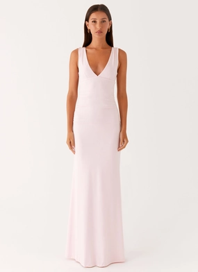Cherry Sky Maxi Dress - Baby Pink Work Option