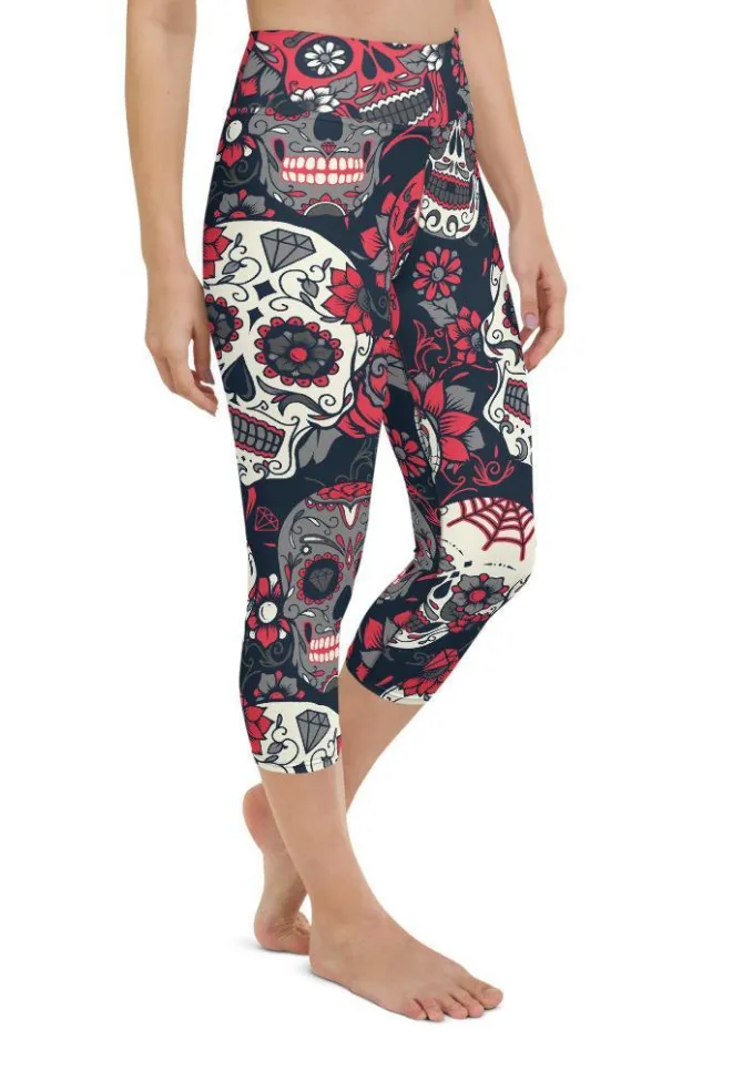 Sugar Skull Yoga Capris