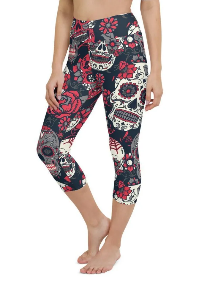 Sugar Skull Yoga Capris