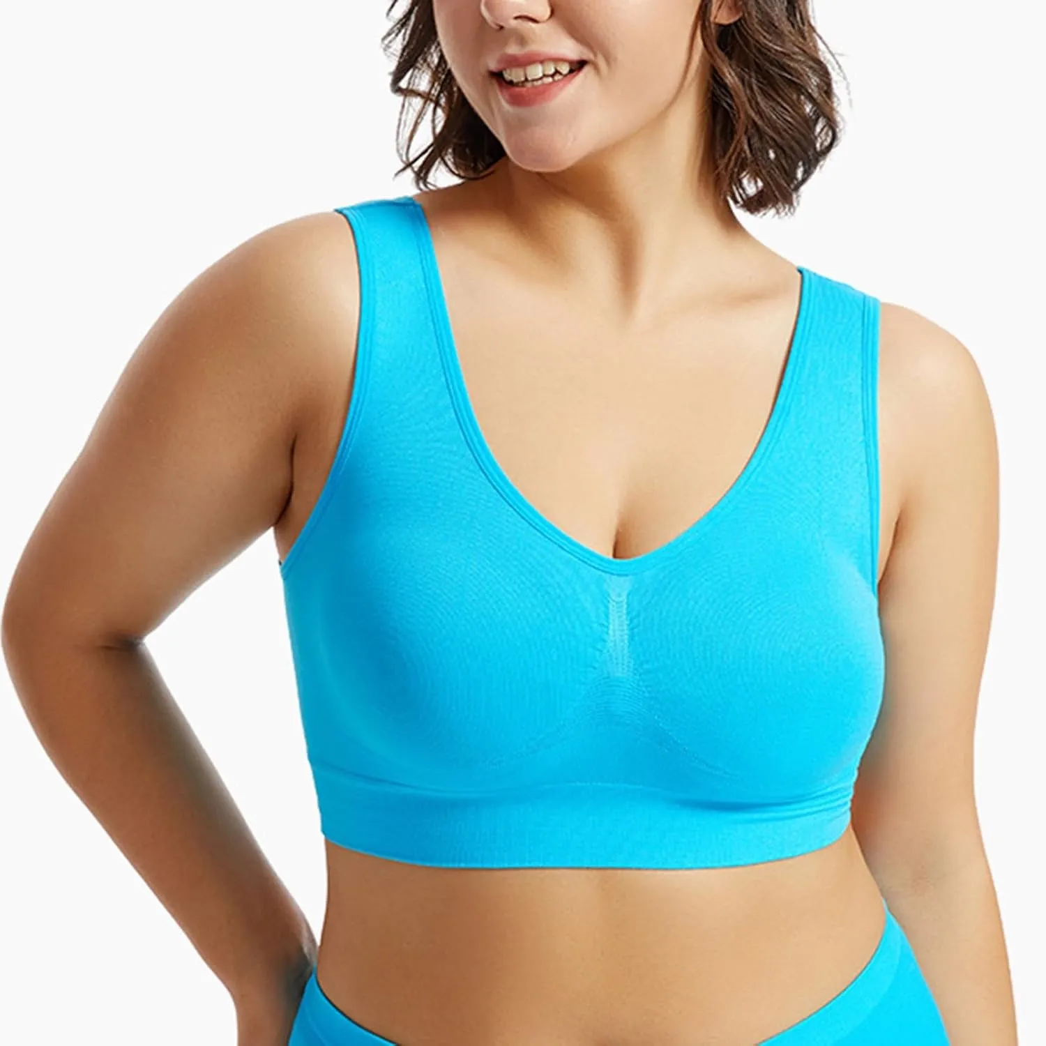 Summer Breathable Cool Liftup Air Bra Plus Size Seamless Sports Bras Comfy No Underwire Full Support Breathable Bra