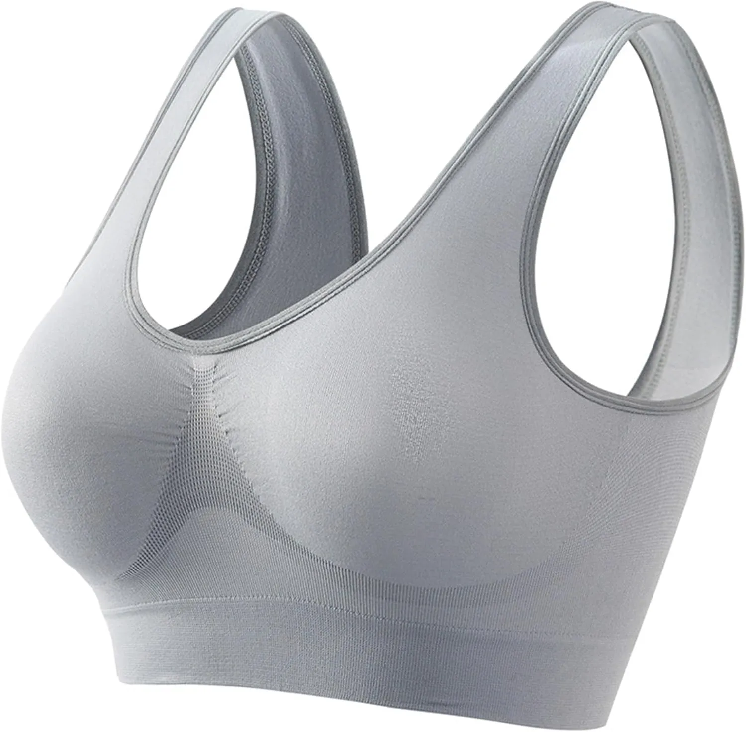 Summer Breathable Cool Liftup Air Bra Plus Size Seamless Sports Bras Comfy No Underwire Full Support Breathable Bra