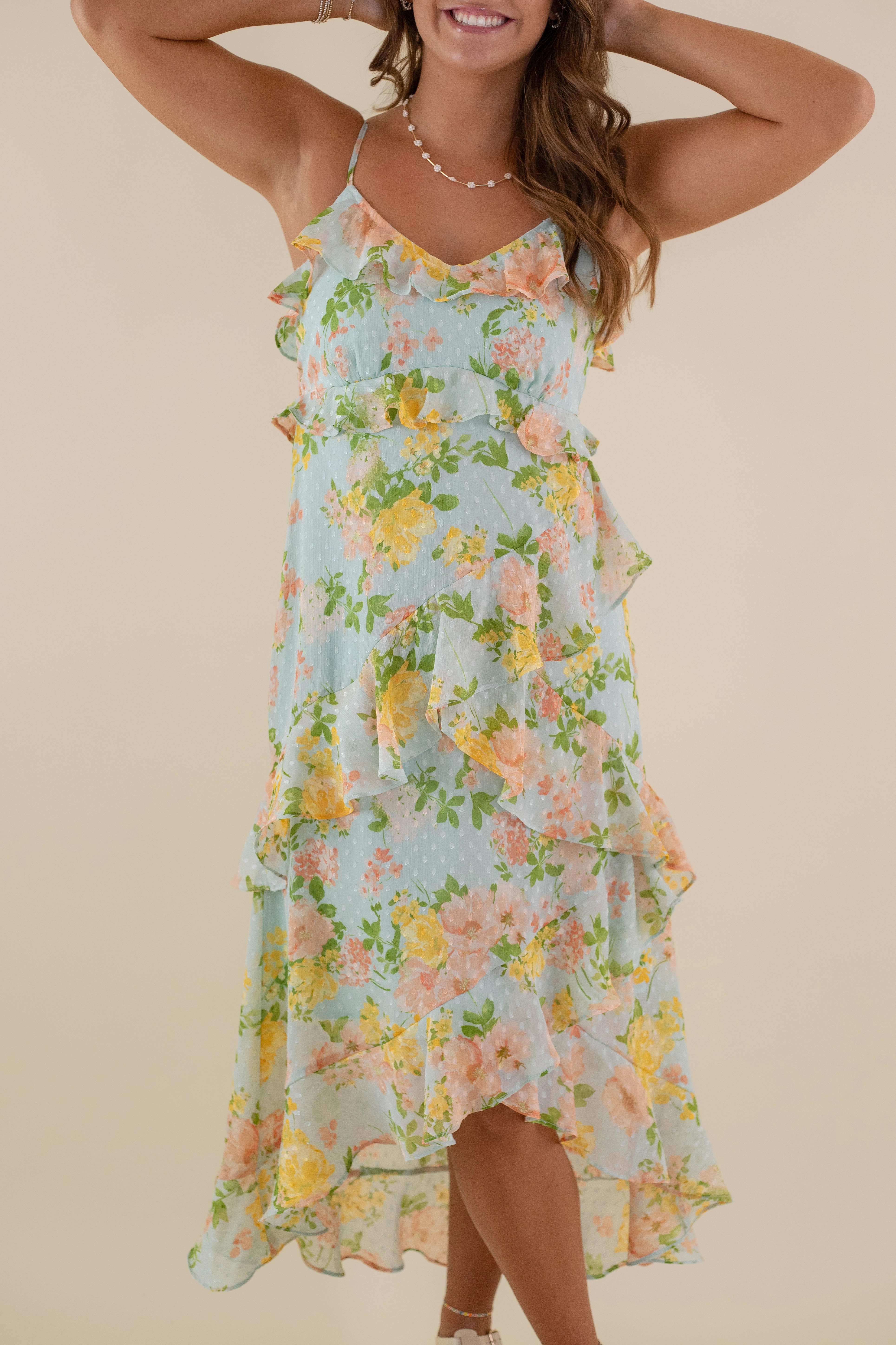 Balanced Tone Let's Be Clear Midi Dress