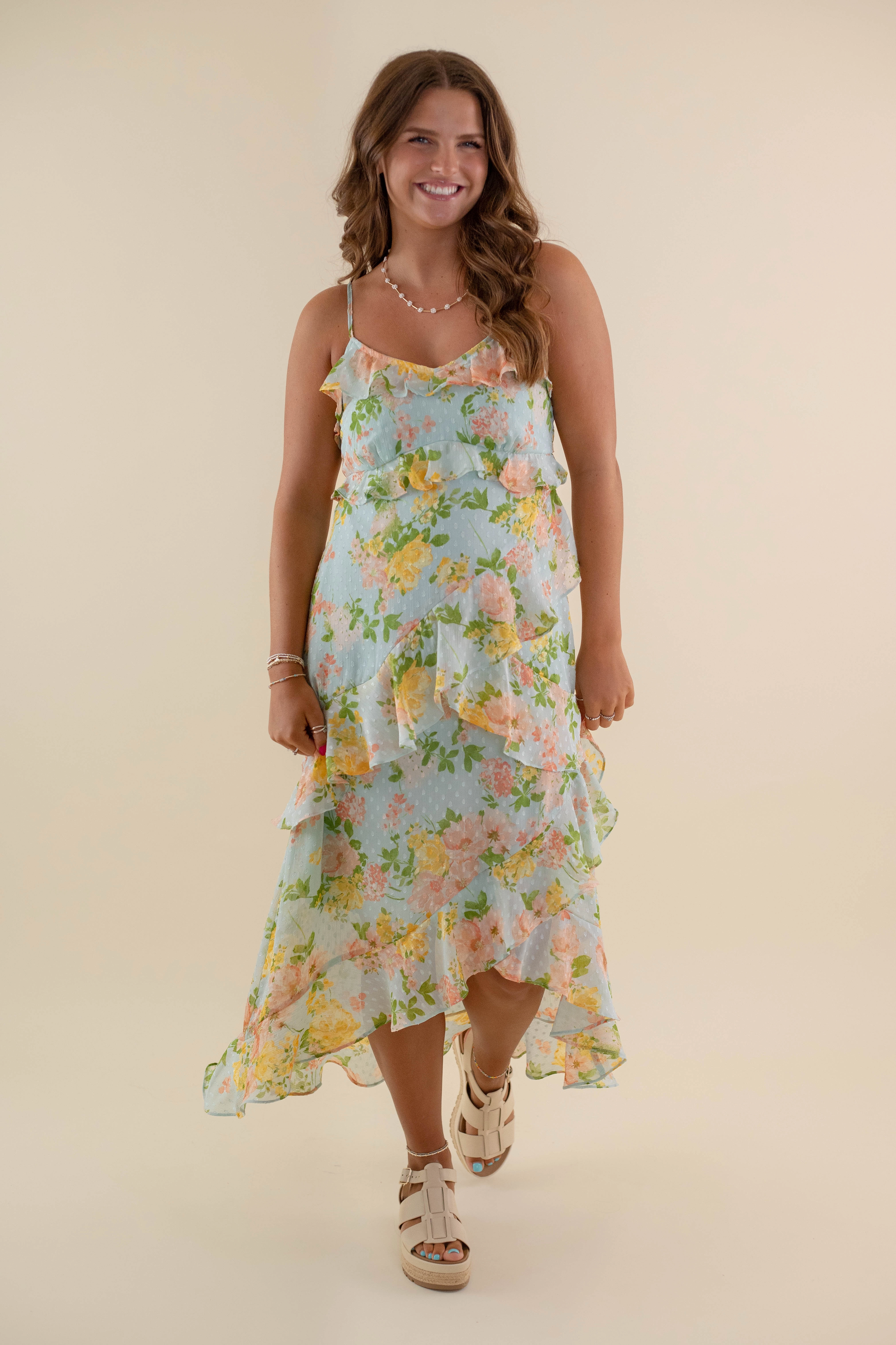 Let's Be Clear Midi Dress Stylish Layer Smooth Motion