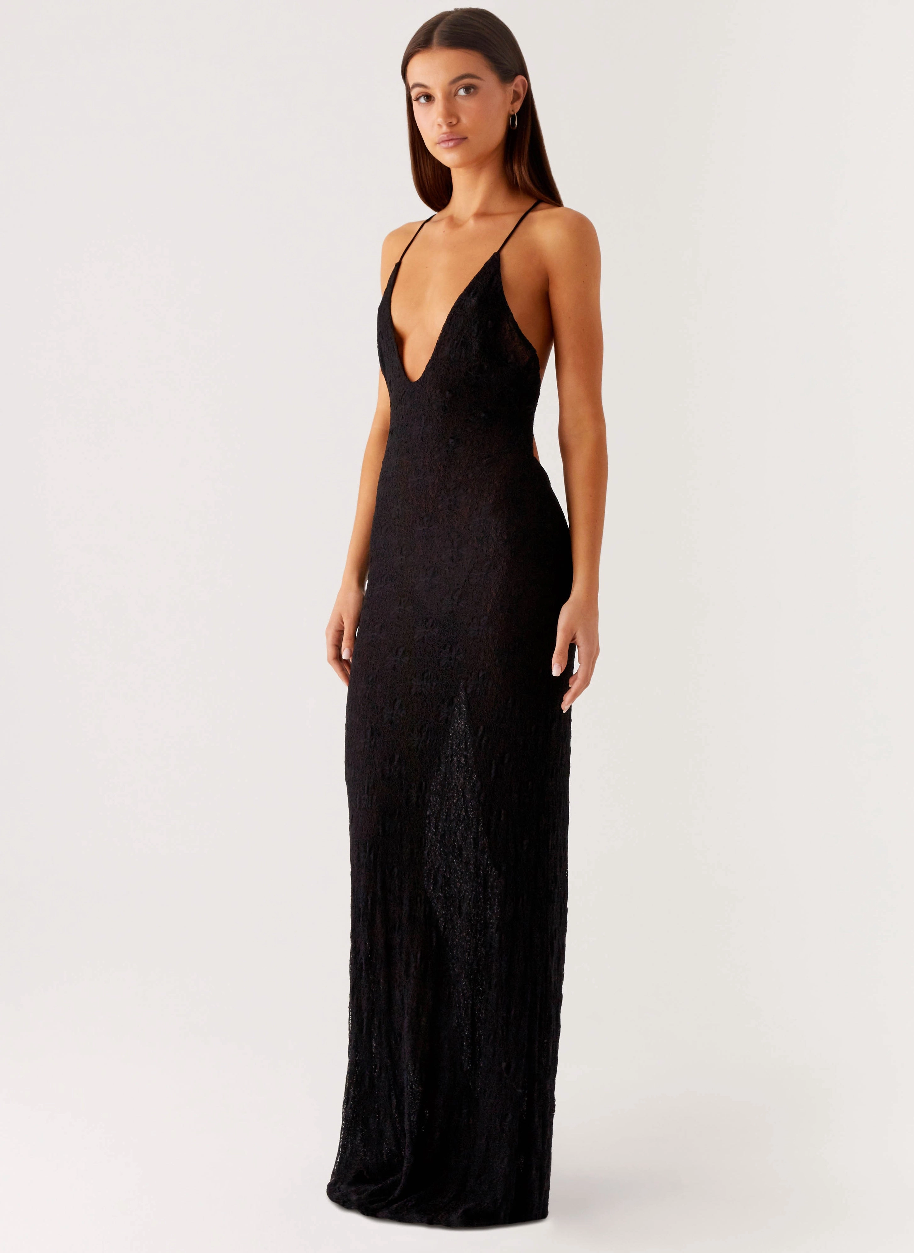 Elegant Fabric Kylia Maxi Dress - Black