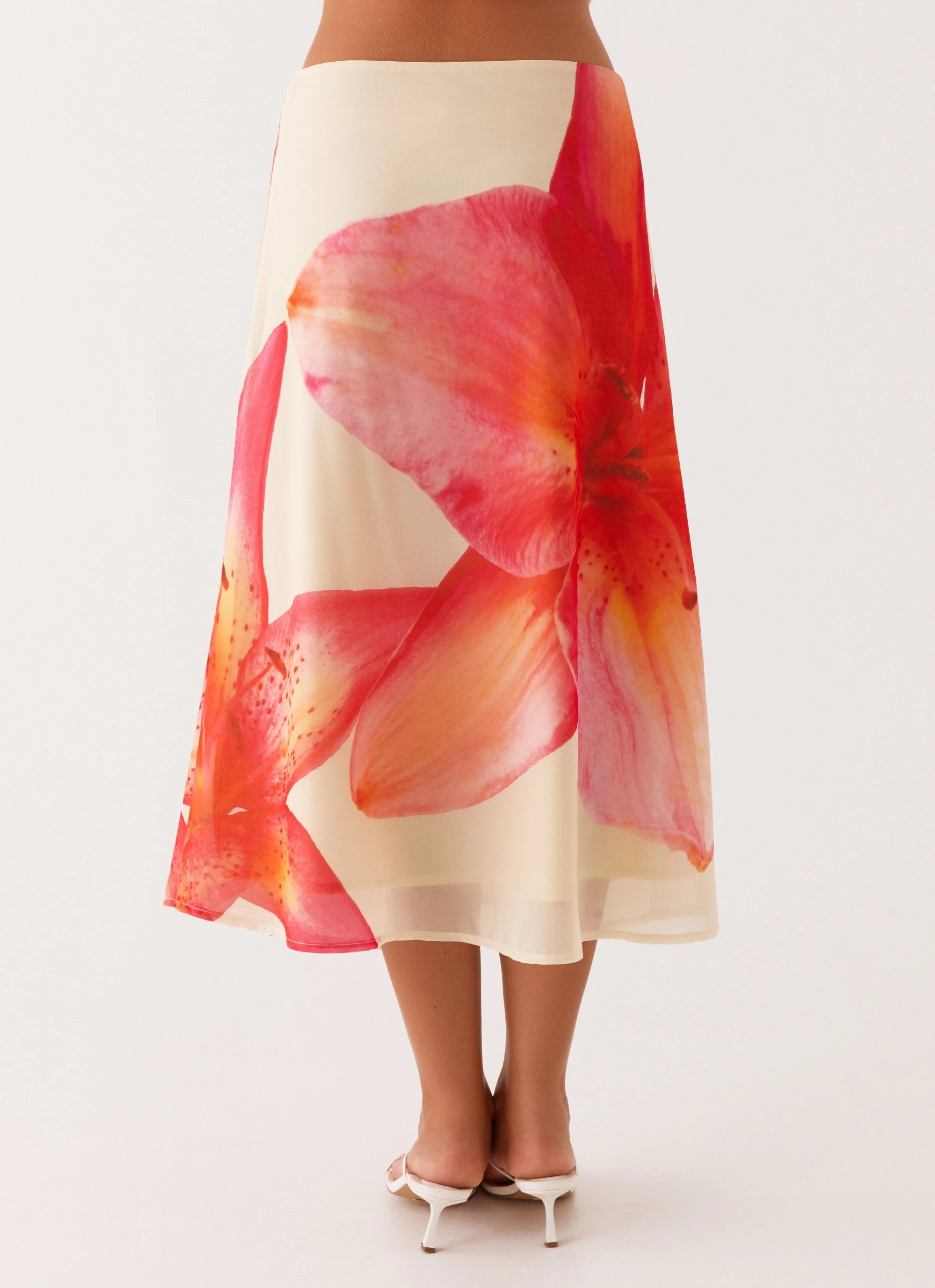 Summertime Midi Skirt - Yellow Floral Cozy And Stylish Loose Design