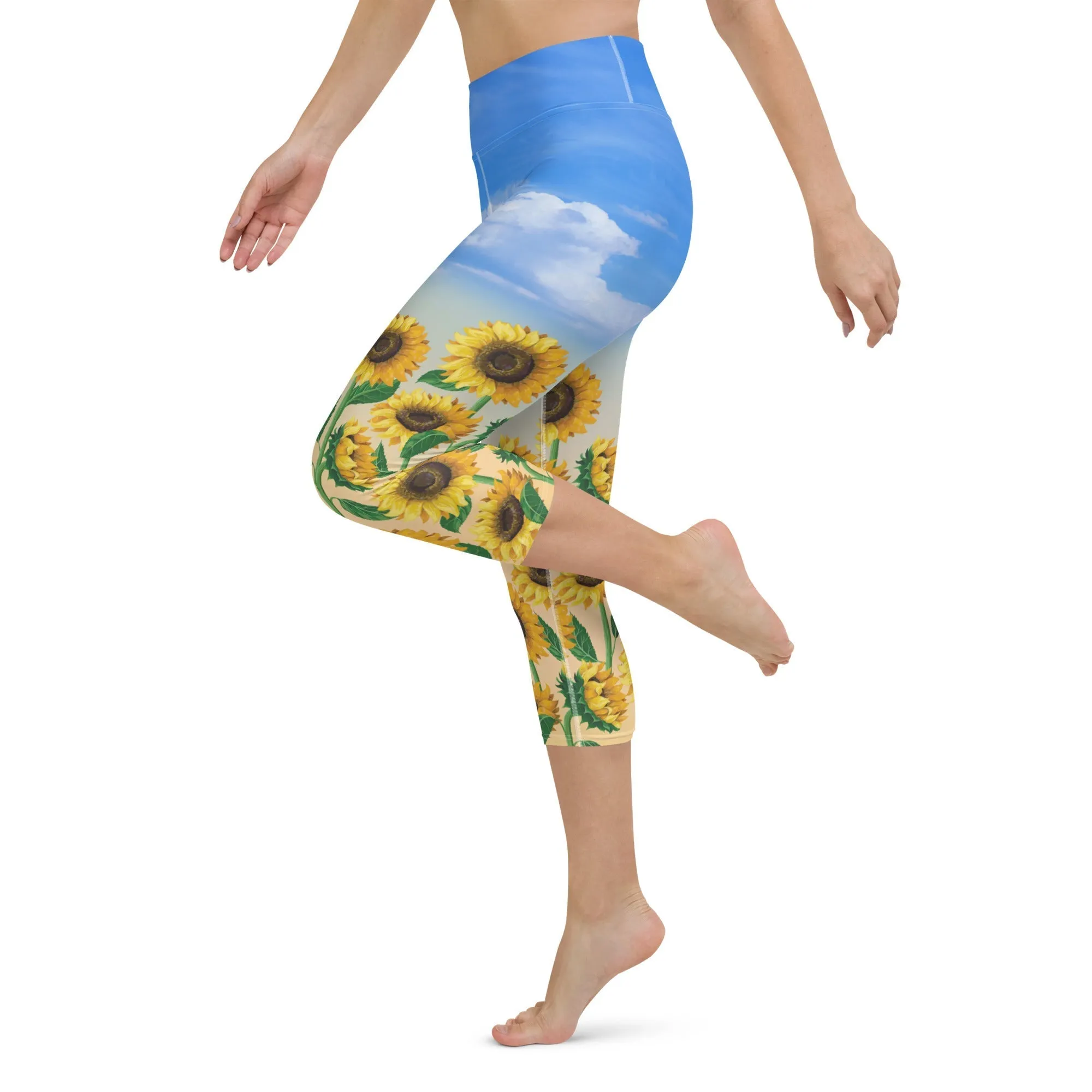 Sunflower Fields Yoga Capris