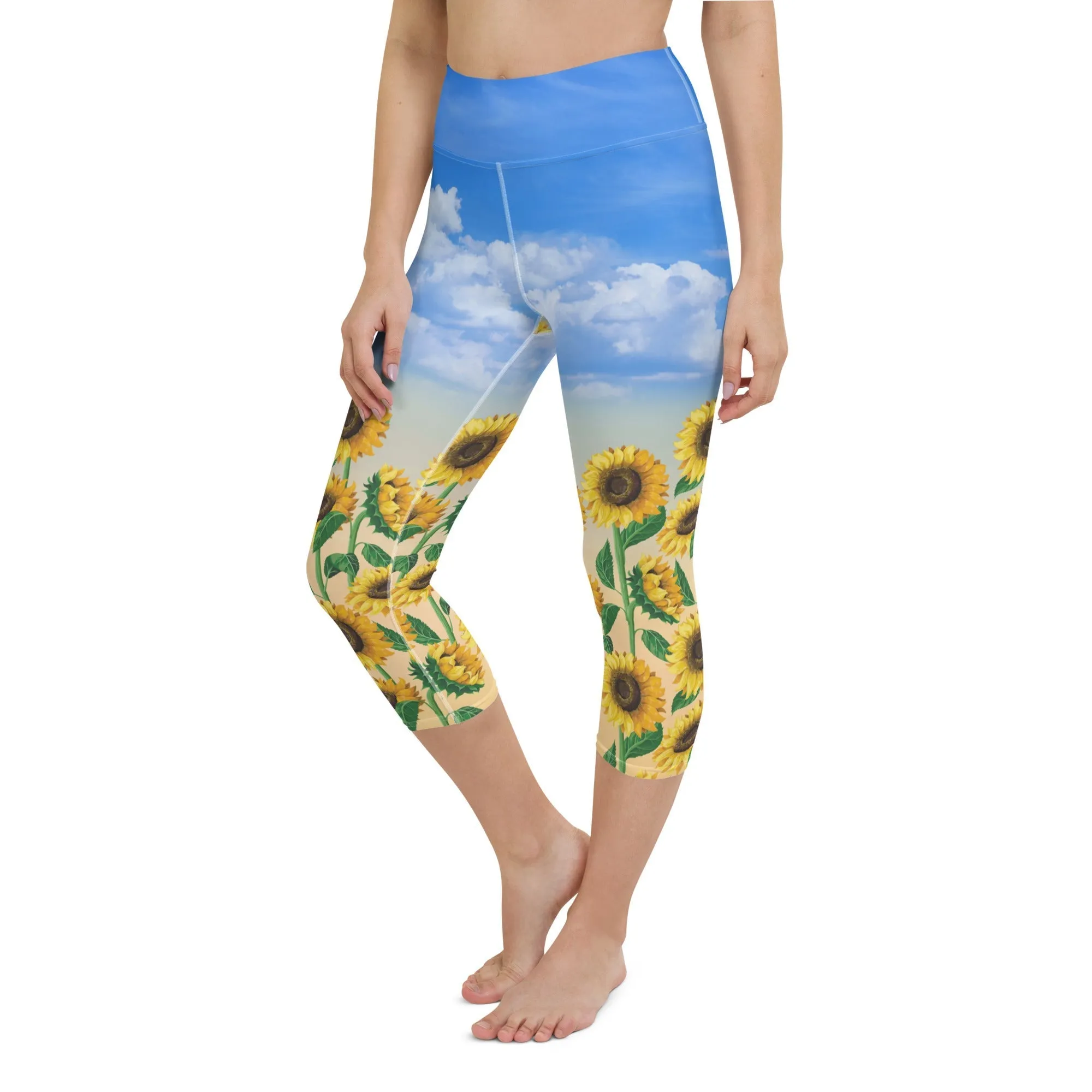 Sunflower Fields Yoga Capris