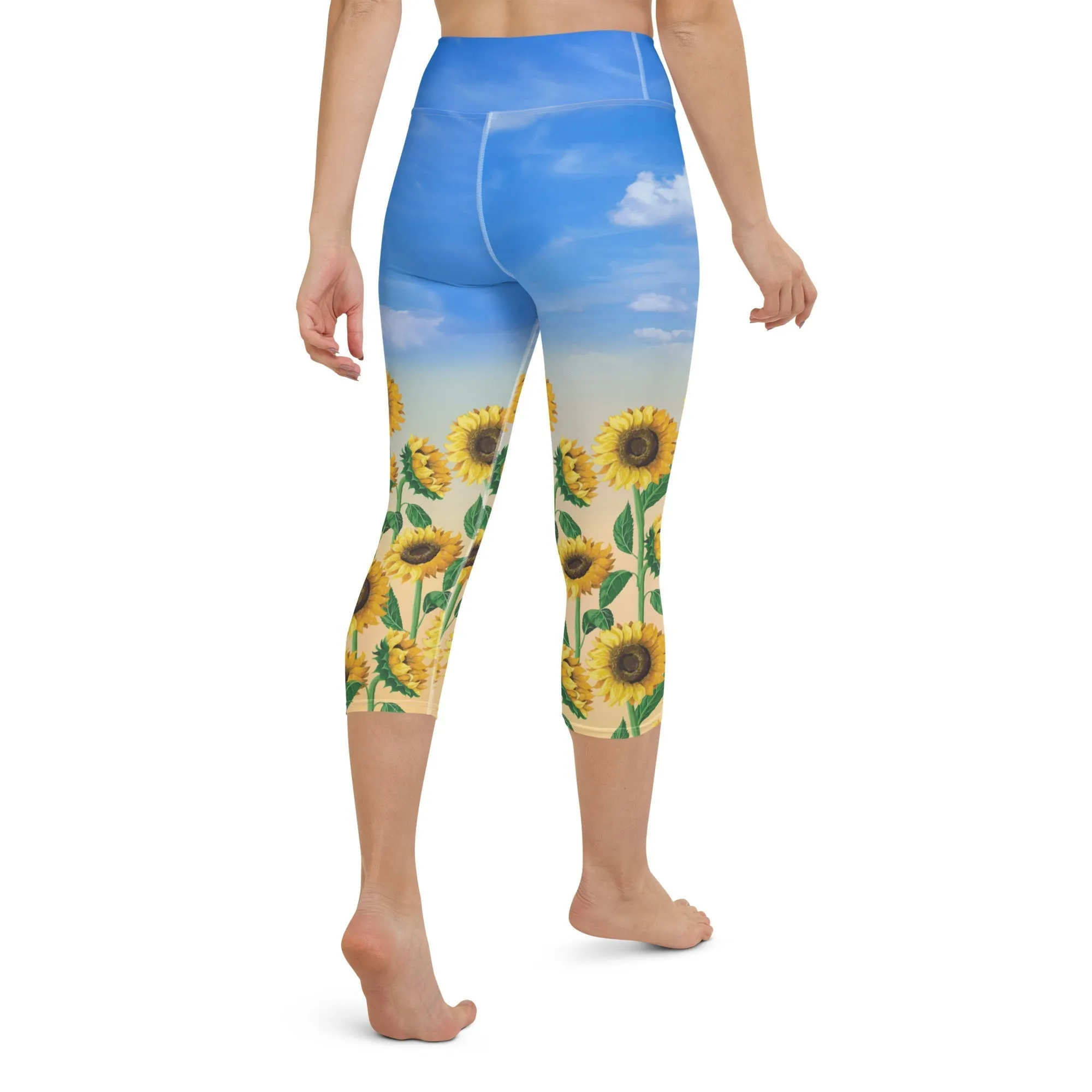 Sunflower Fields Yoga Capris
