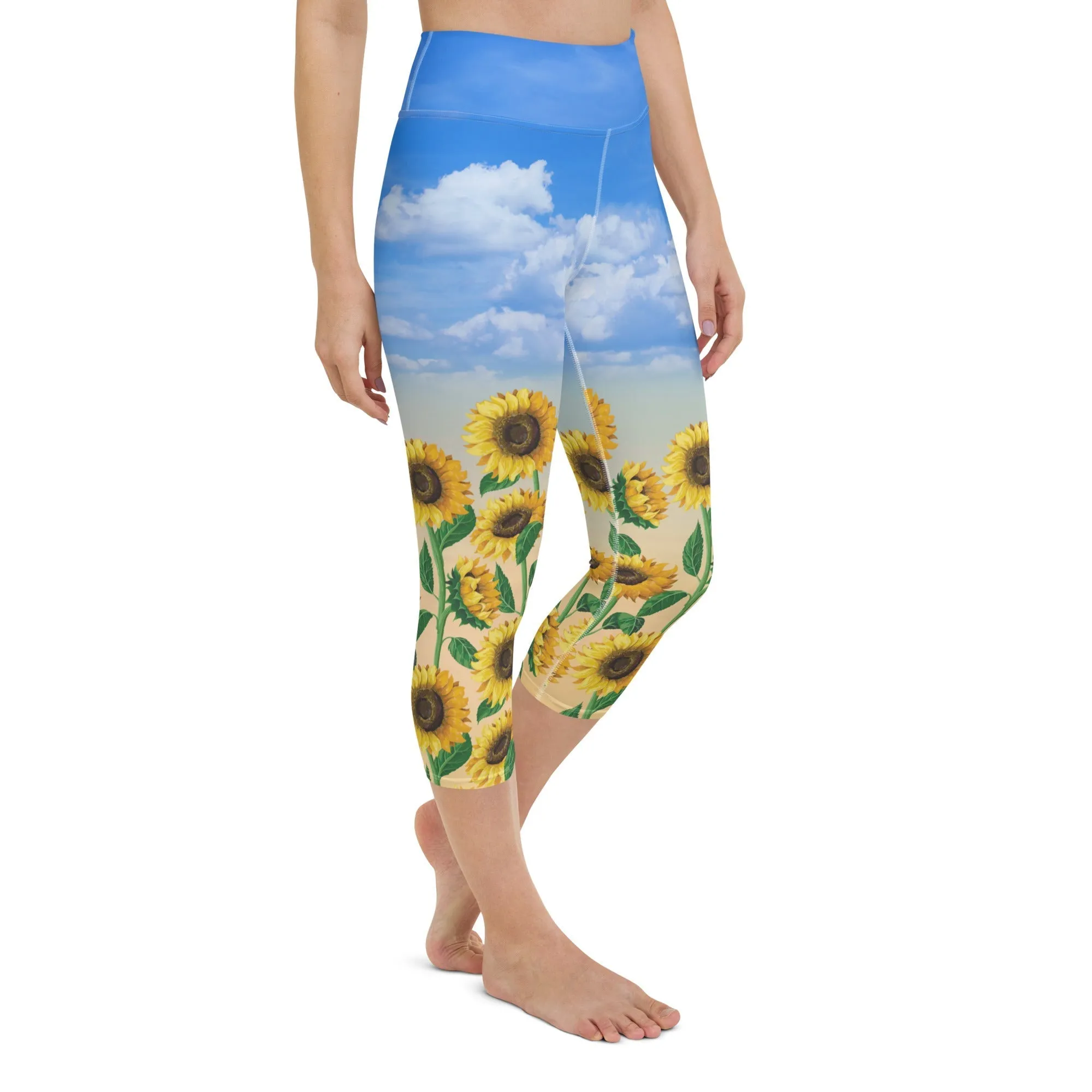 Sunflower Fields Yoga Capris