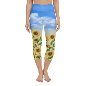 Sunflower Fields Yoga Capris