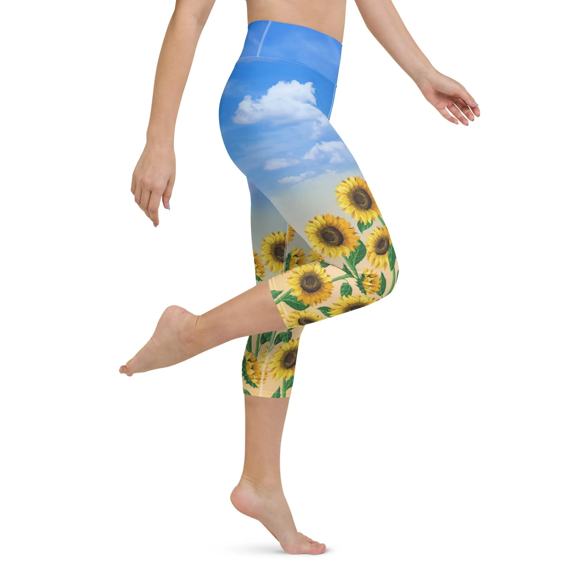 Sunflower Fields Yoga Capris