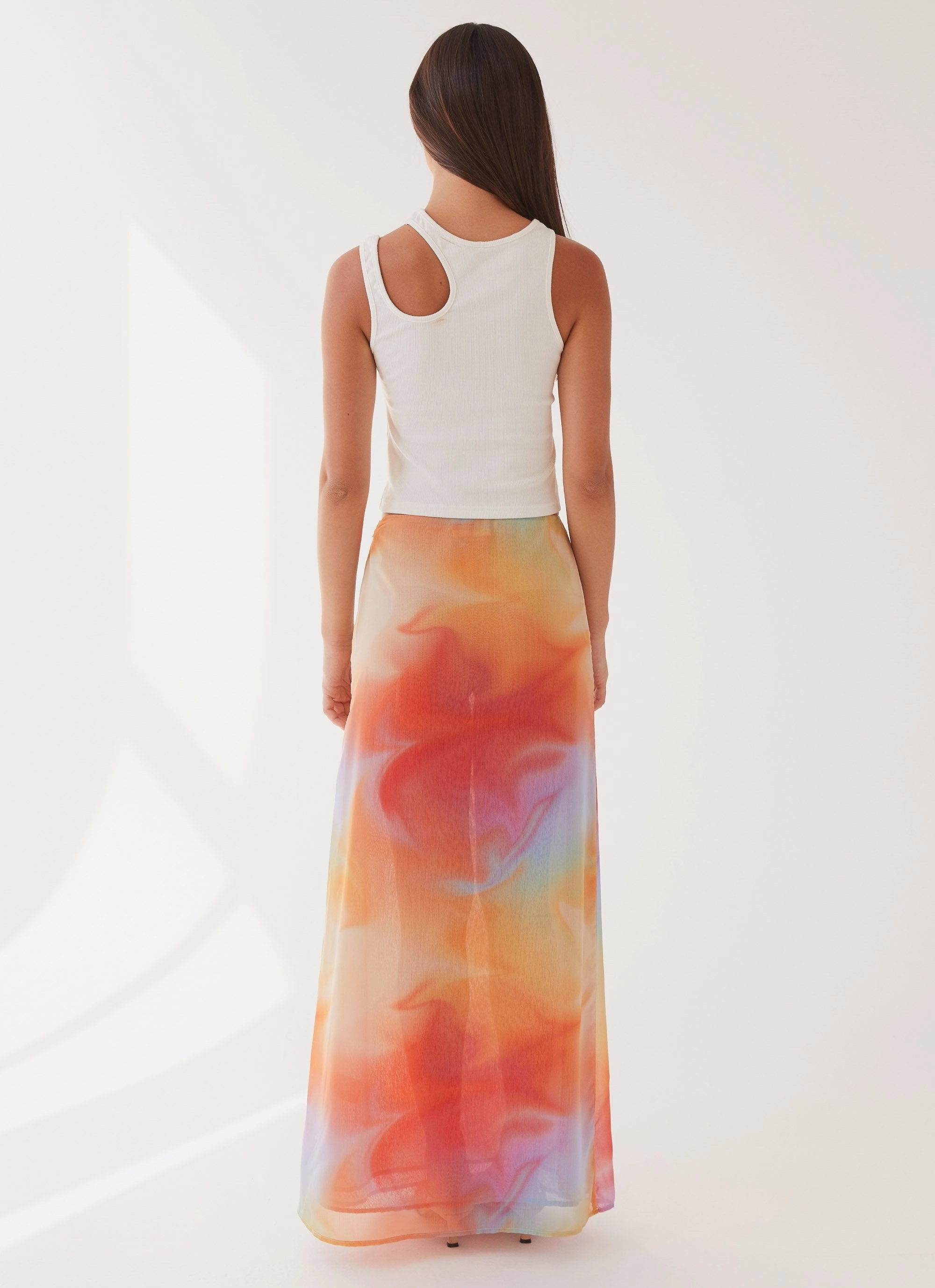 Sunlight Cascade Maxi Skirt - Rainbow Radiance Body Fit hypoallergenic