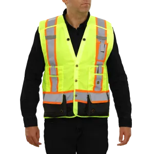 Surveyor Vest Hi Vis 5-Point Breakaway Multi-Pocket Vest