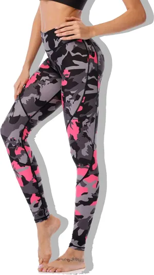 Sustainale High Waisted Yoga Capris Leggings with Pockets for Women