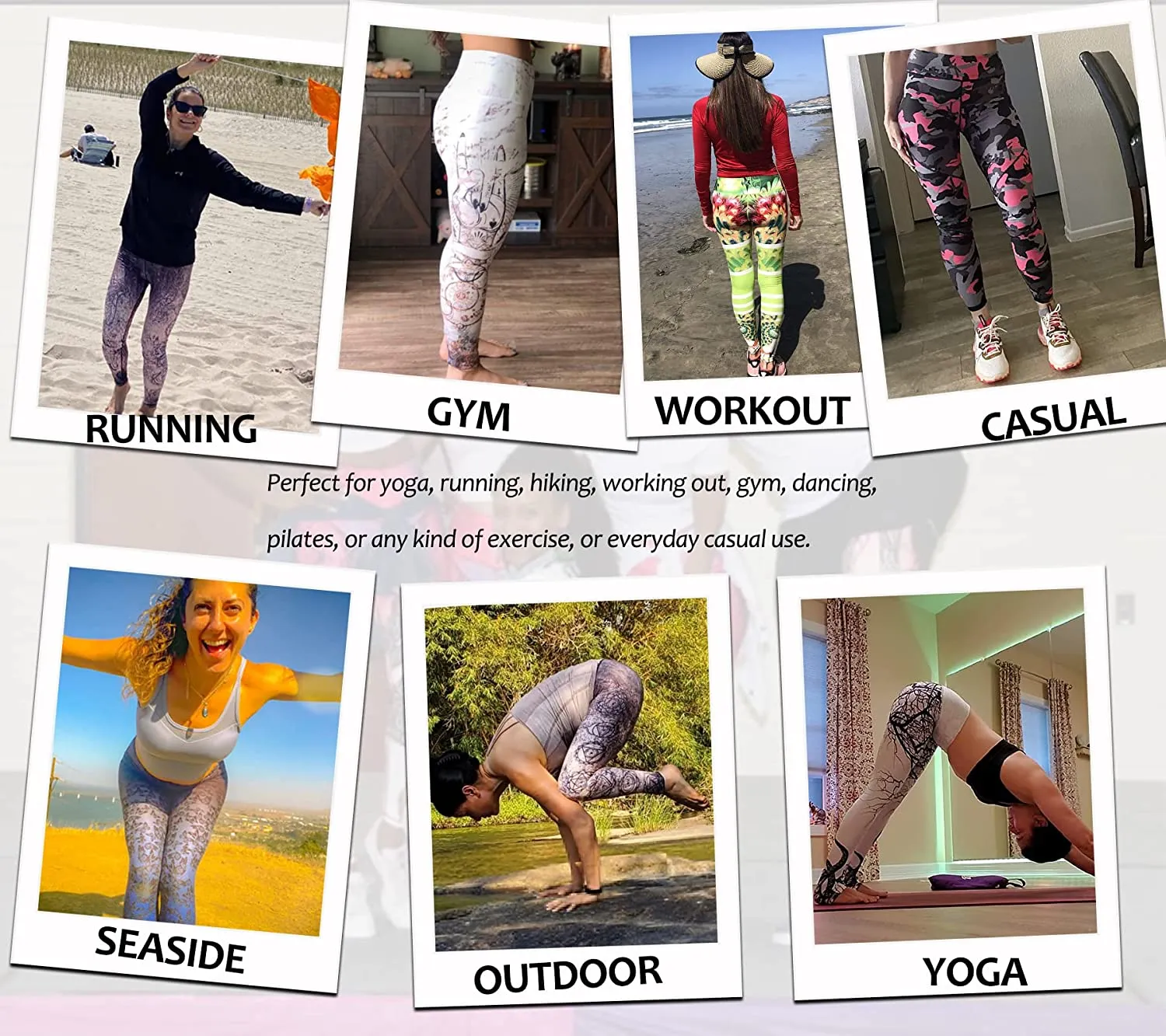 Sustainale High Waisted Yoga Capris Leggings with Pockets for Women