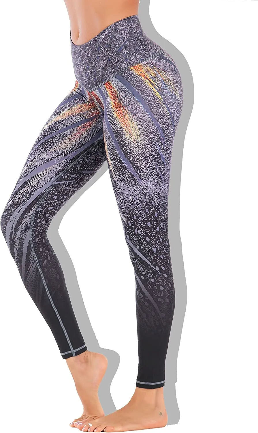 Sustainale High Waisted Yoga Capris Leggings with Pockets for Women