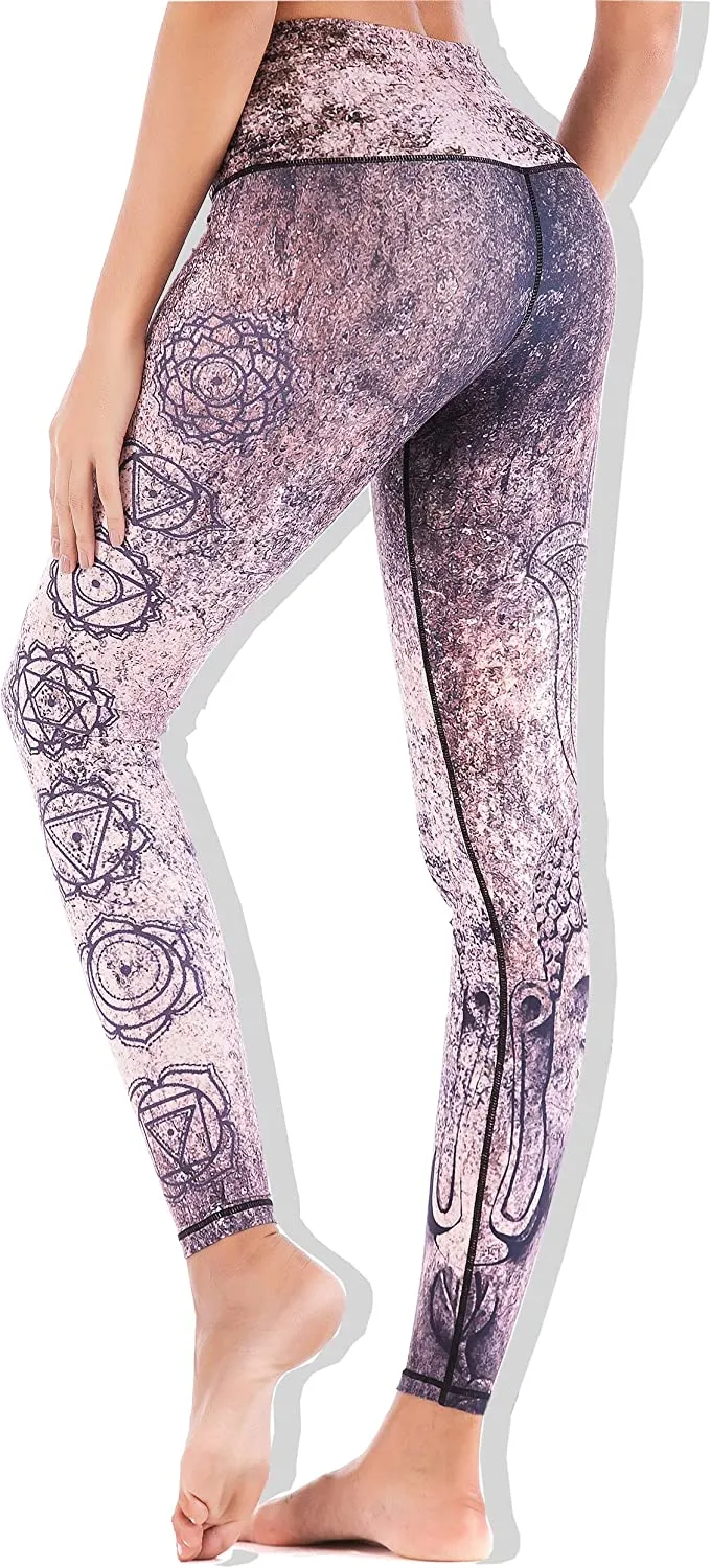 Sustainale High Waisted Yoga Capris Leggings with Pockets for Women