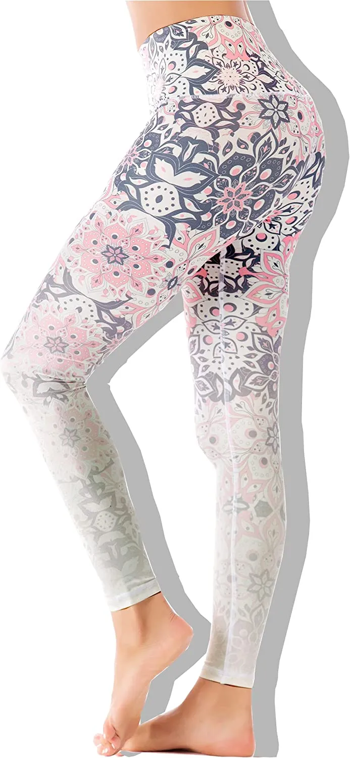 Sustainale High Waisted Yoga Capris Leggings with Pockets for Women