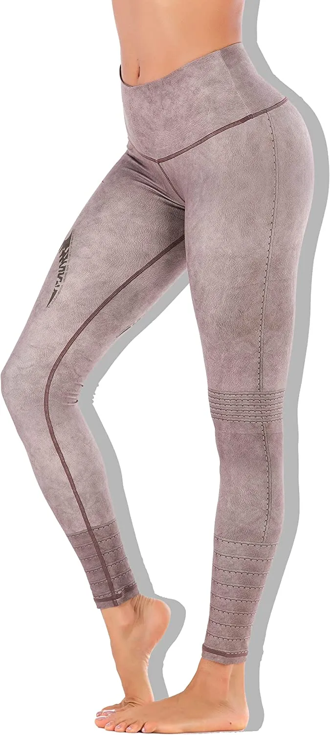 Sustainale High Waisted Yoga Capris Leggings with Pockets for Women