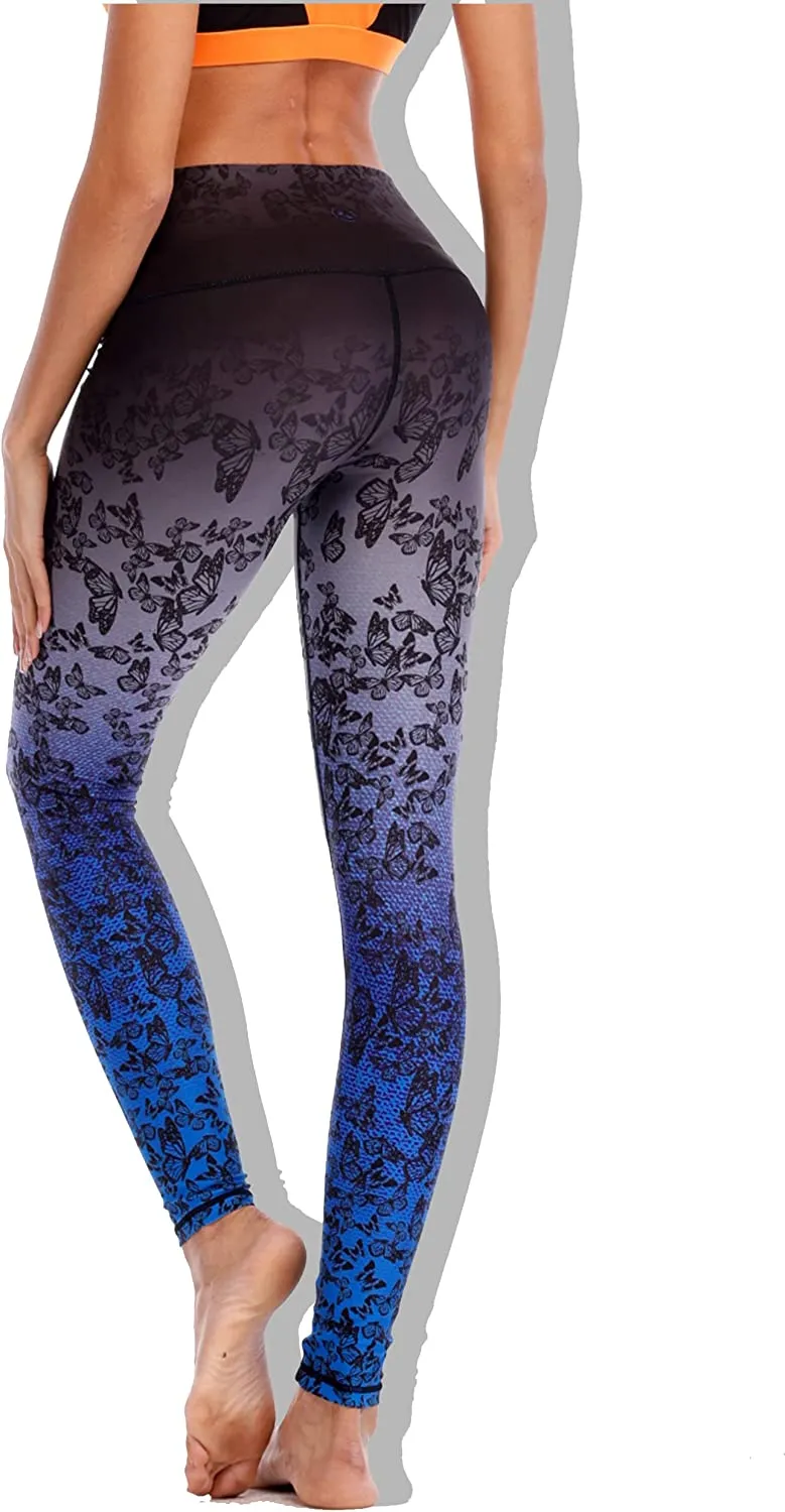 Sustainale High Waisted Yoga Capris Leggings with Pockets for Women