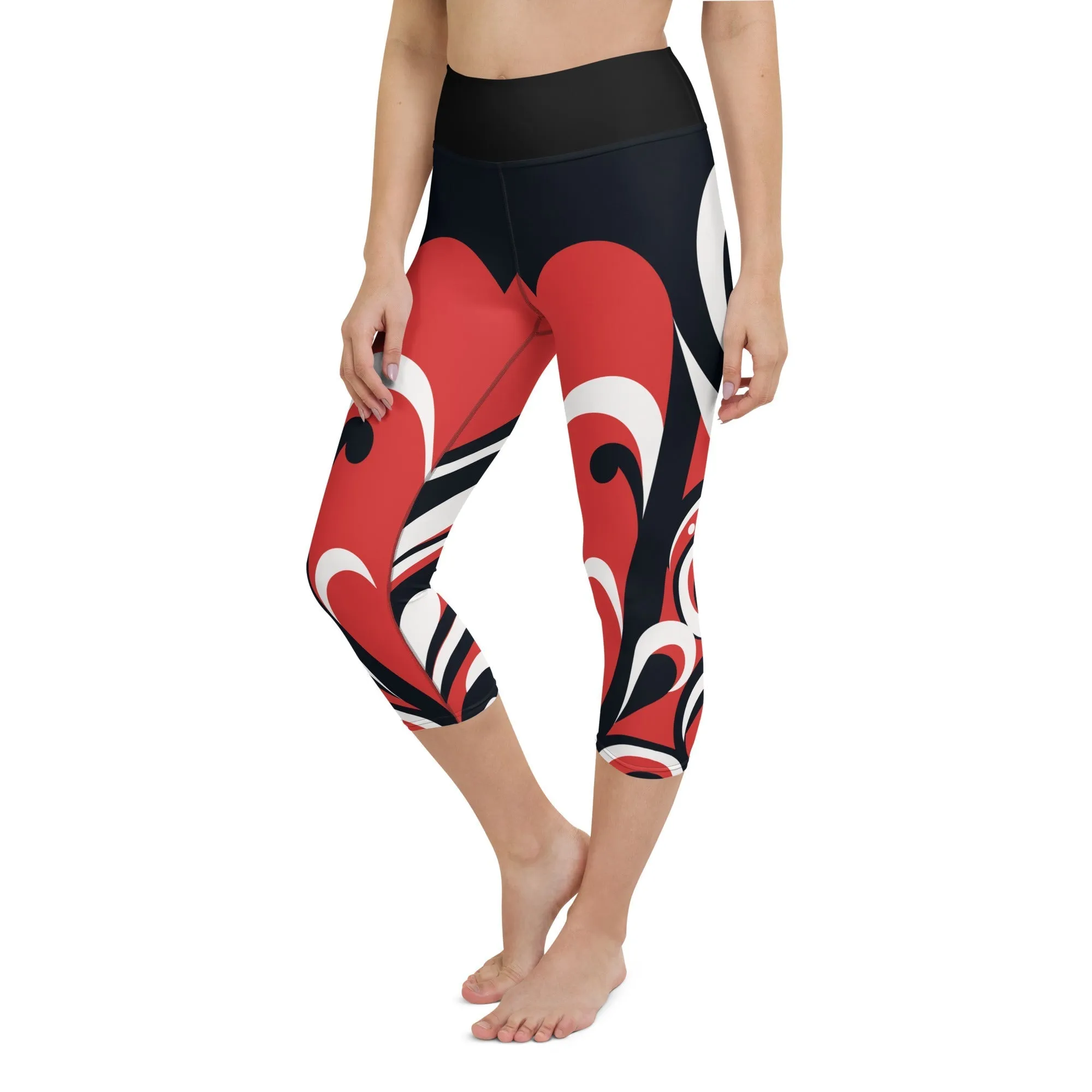 Swirl Heart Shaped Yoga Capris
