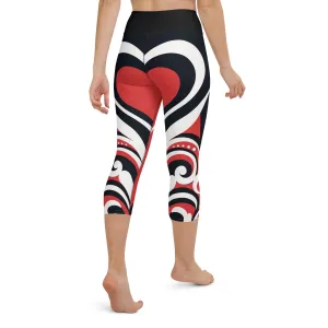 Swirl Heart Shaped Yoga Capris