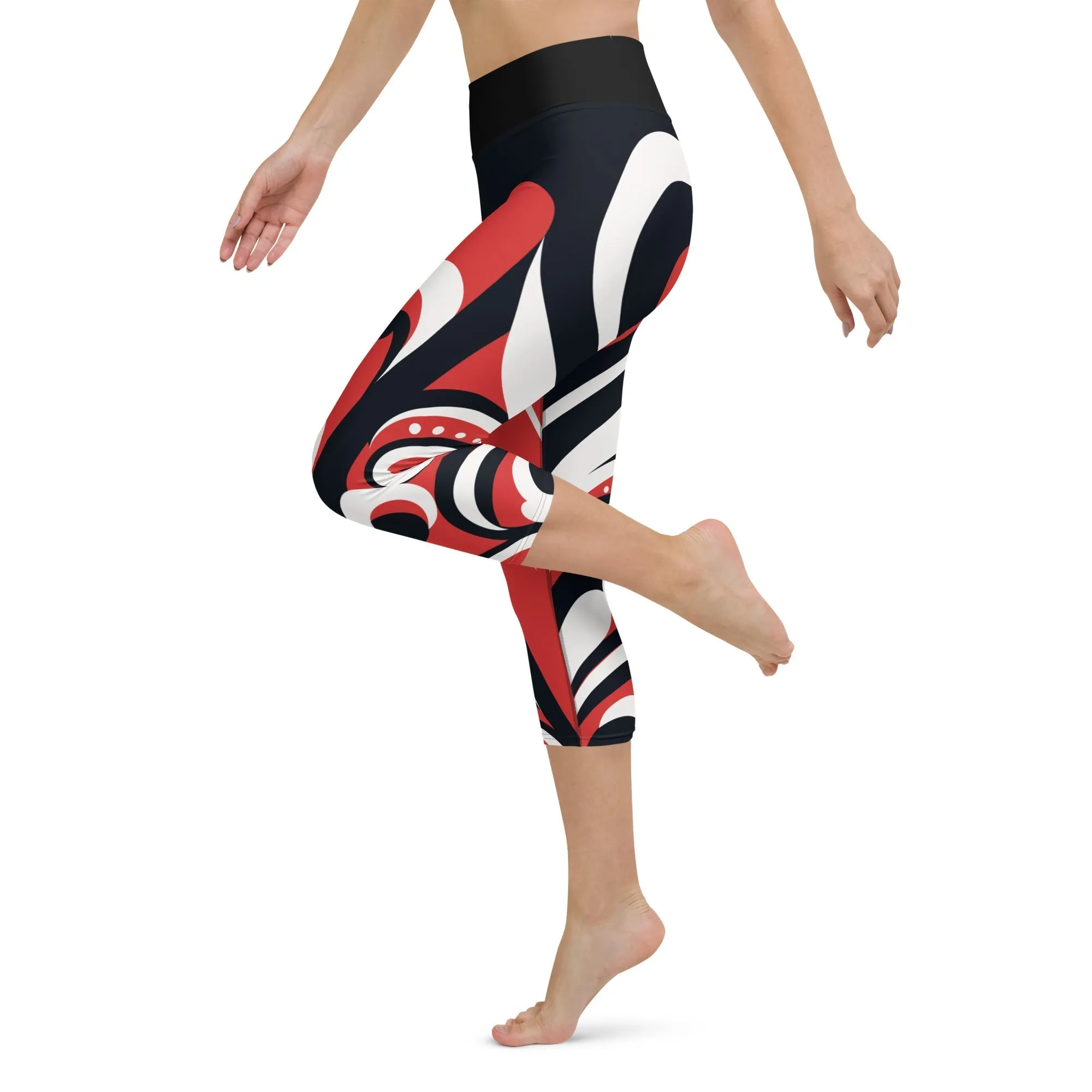 Swirl Heart Shaped Yoga Capris