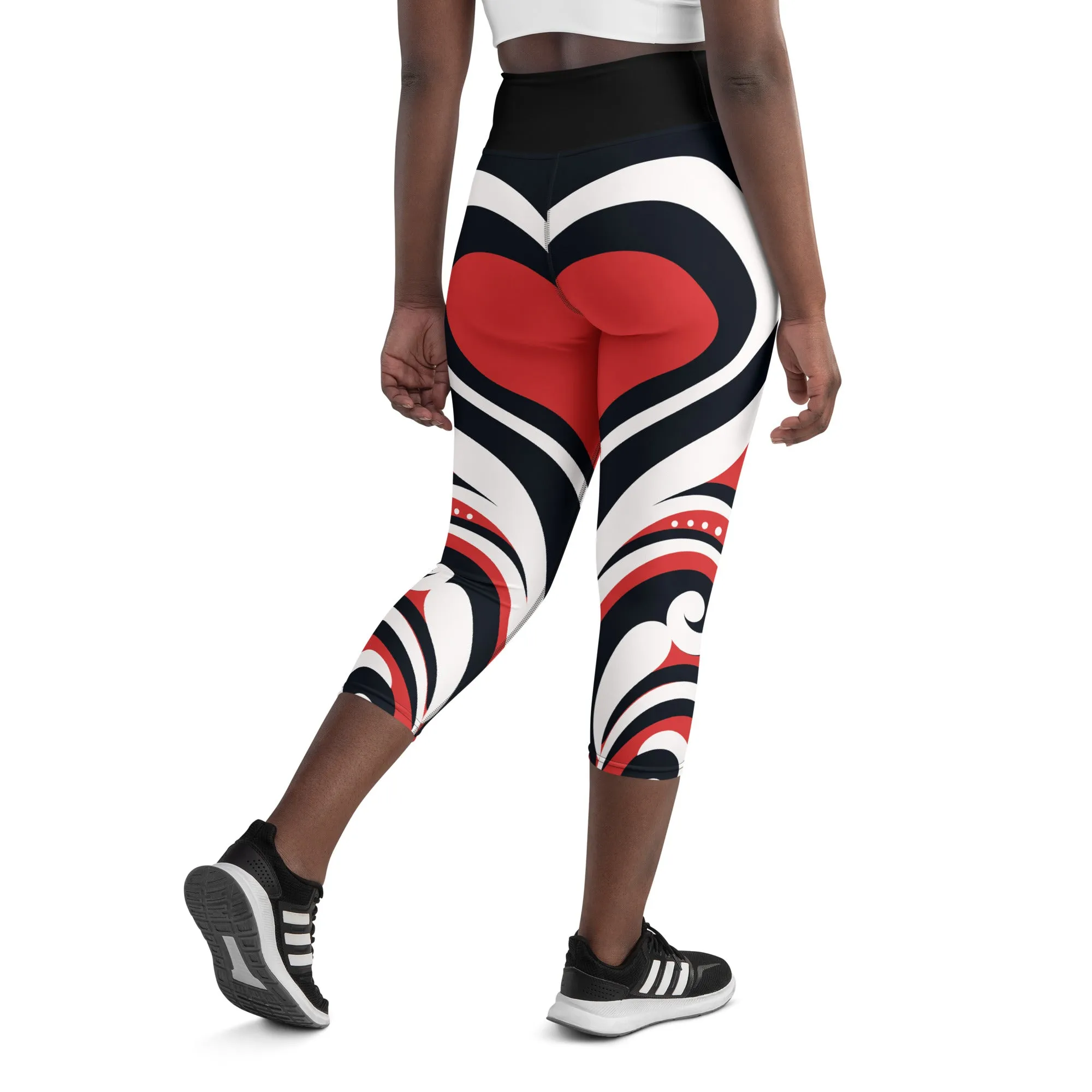 Swirl Heart Shaped Yoga Capris