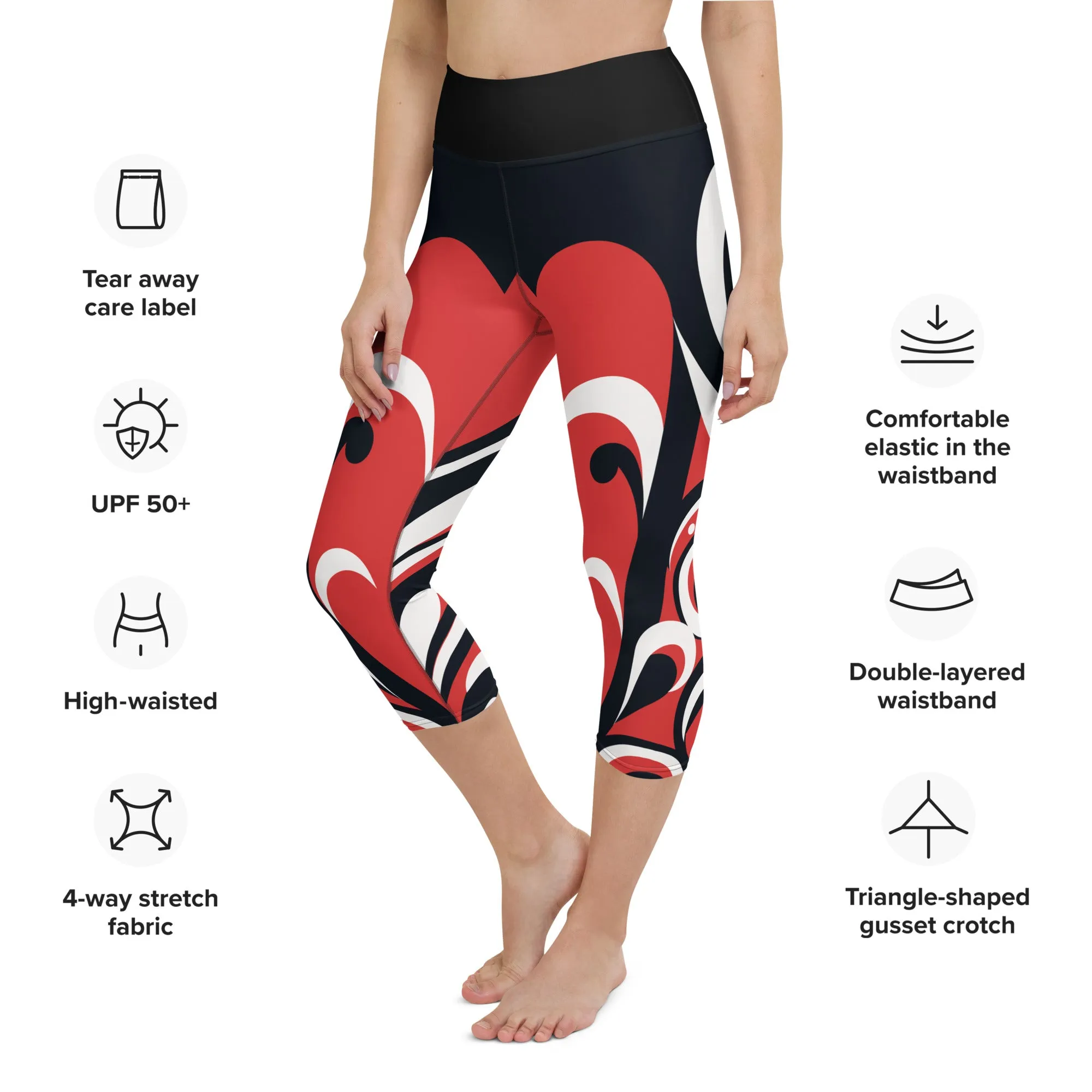 Swirl Heart Shaped Yoga Capris
