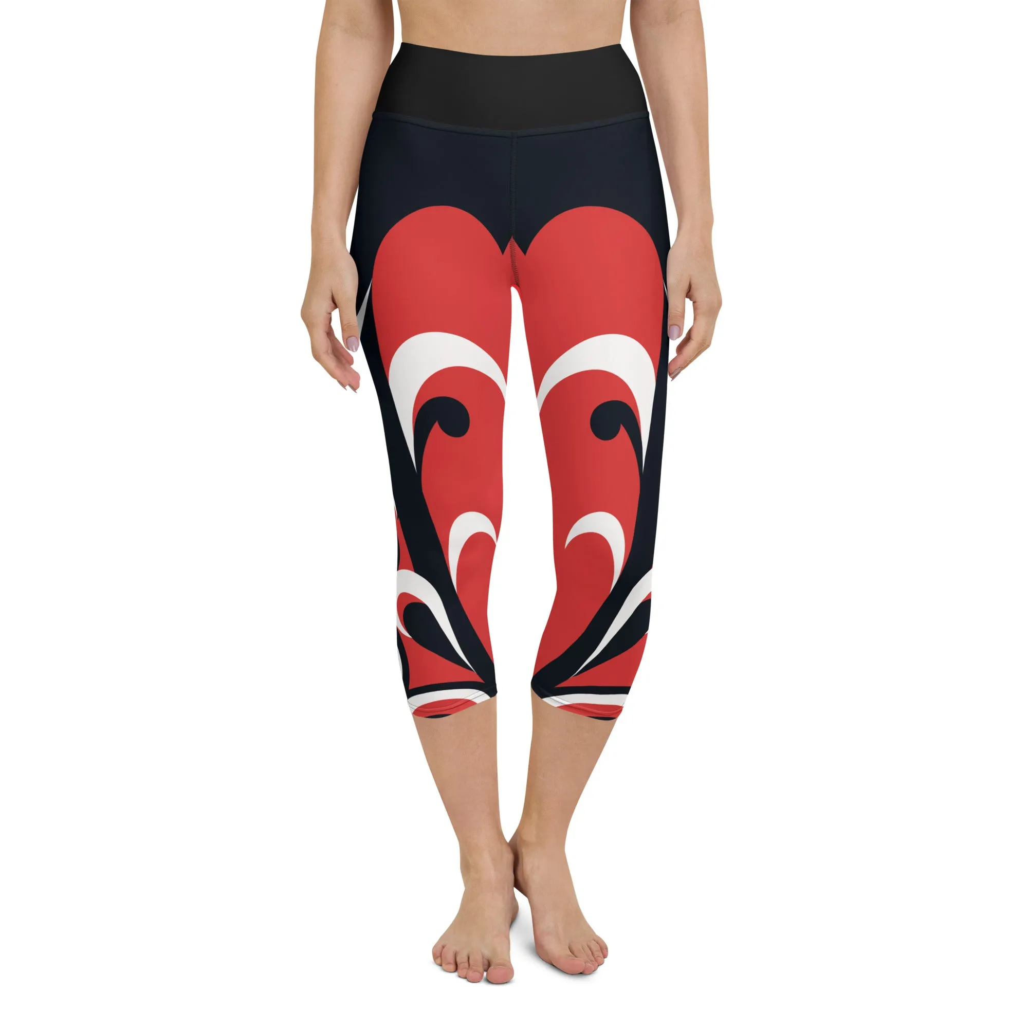 Swirl Heart Shaped Yoga Capris