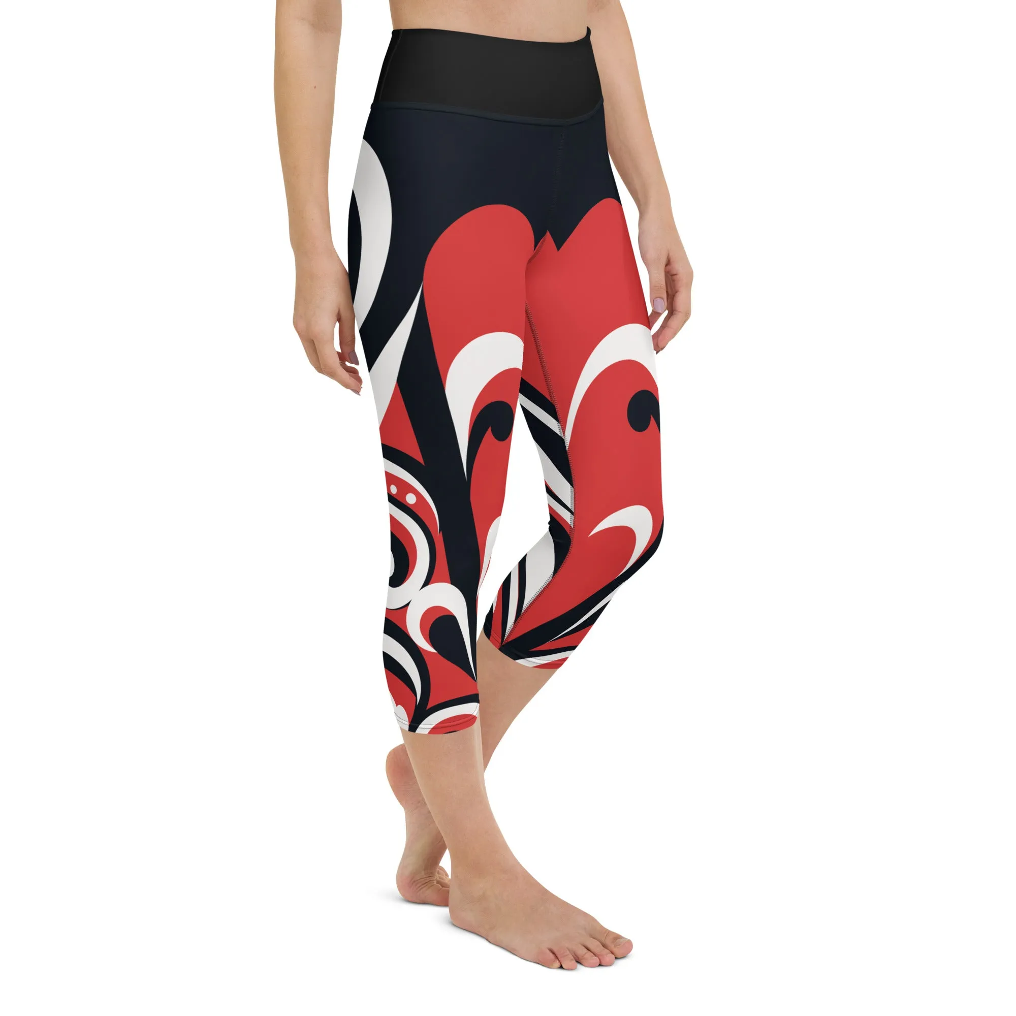 Swirl Heart Shaped Yoga Capris