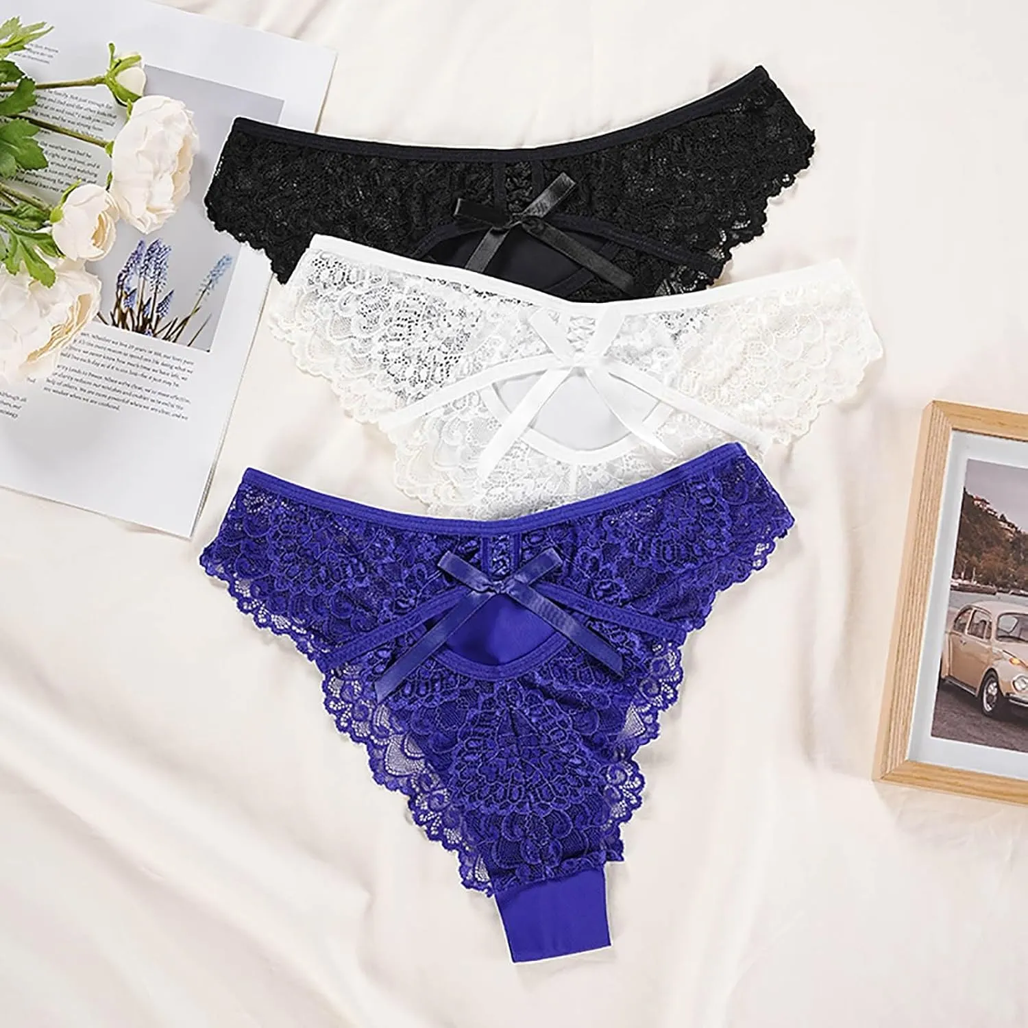 T Back Panty Set All Season Wear Evenings Date Nights Lace Floral Outfits Women Sexy Lingerie Sexy Underwear