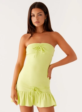 Tabi Mini Dress - Sunny Lime LowProfileZipper