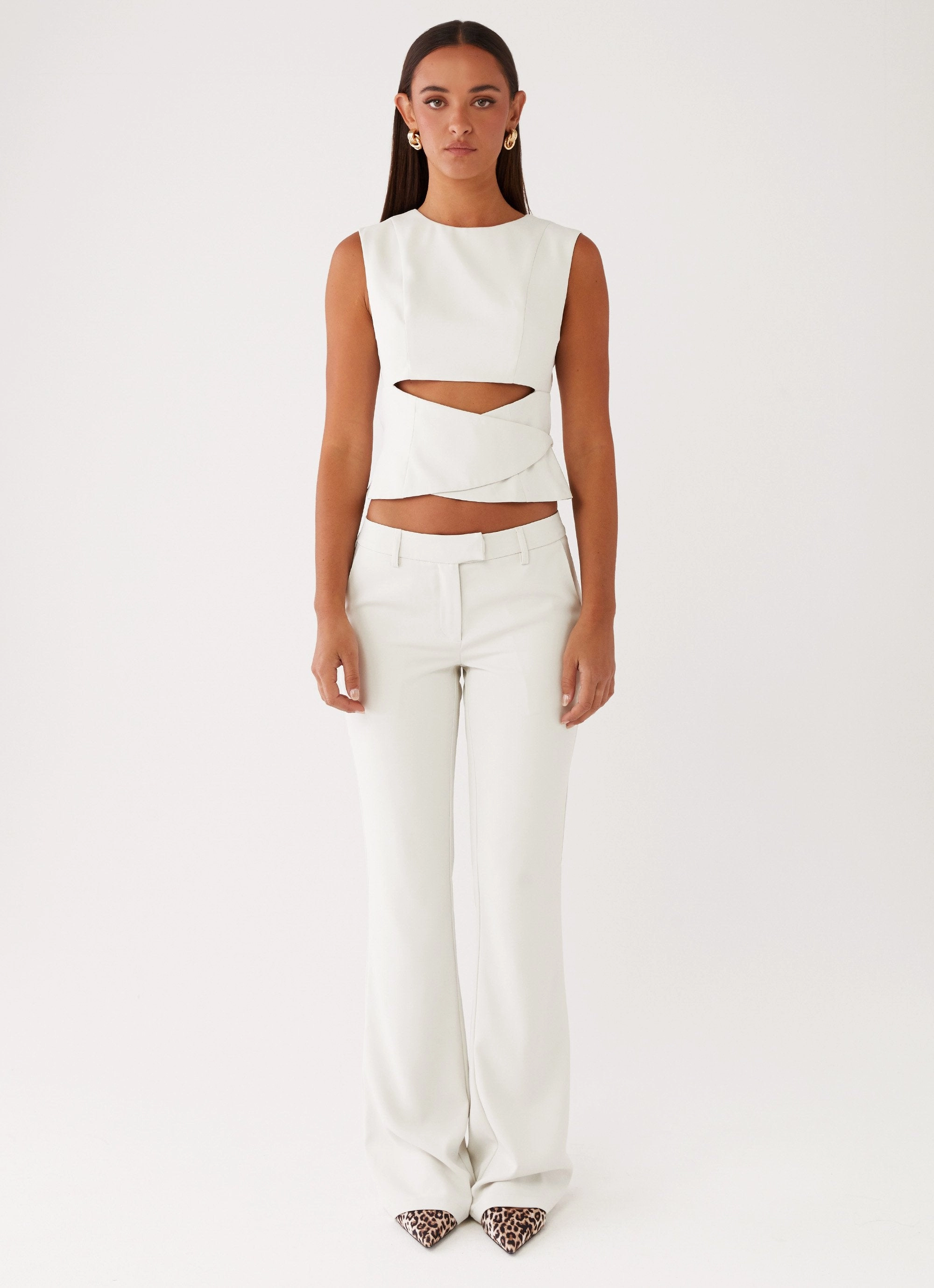 Cyra Wrap Top - Ivory DoubleStitchedSeams