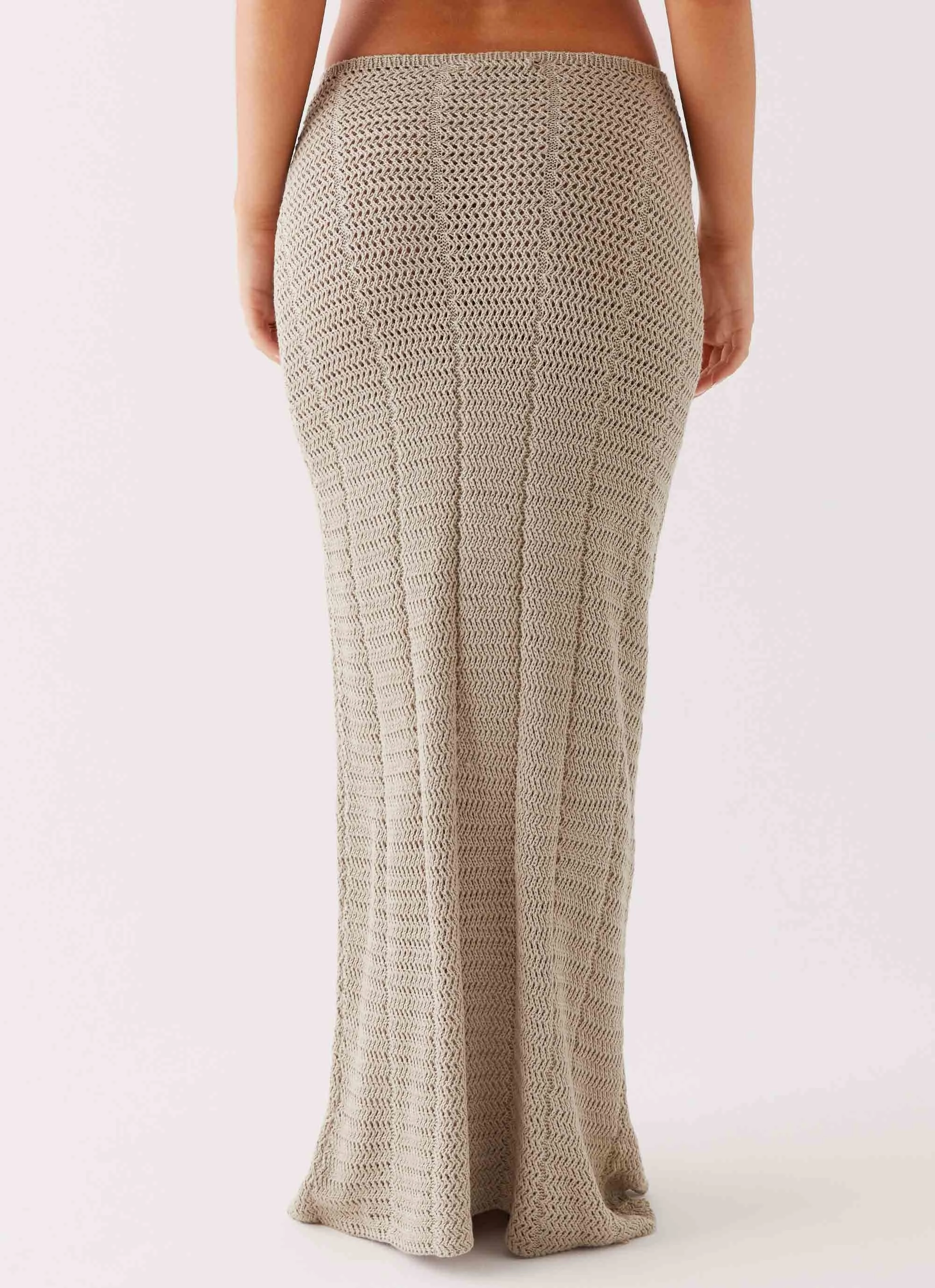 Kelcie Rose Crochet Maxi Skirt - Sage Lightweight Fit