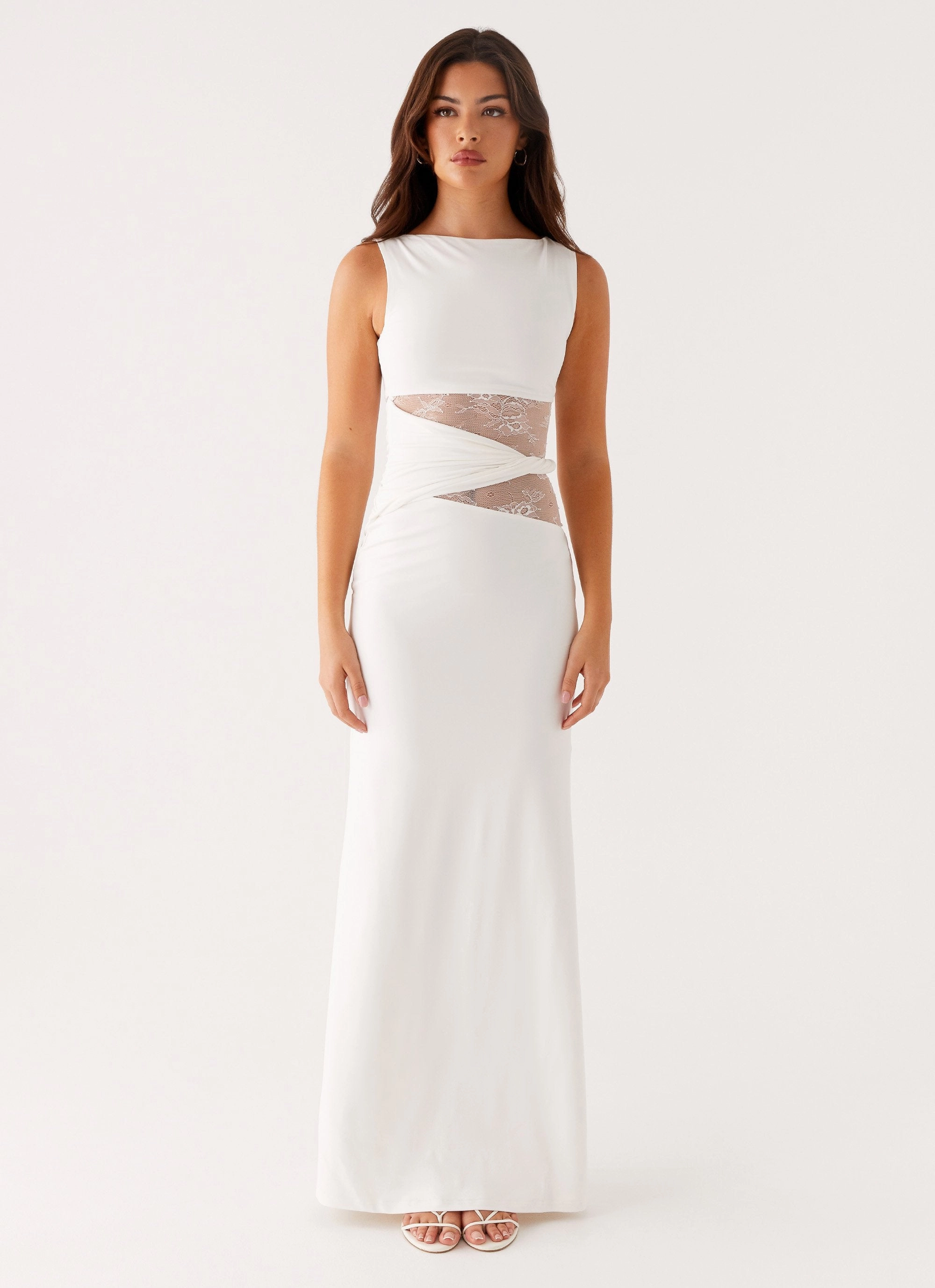 Karma Maxi Dress - White Sleek Movement Travel-Pack