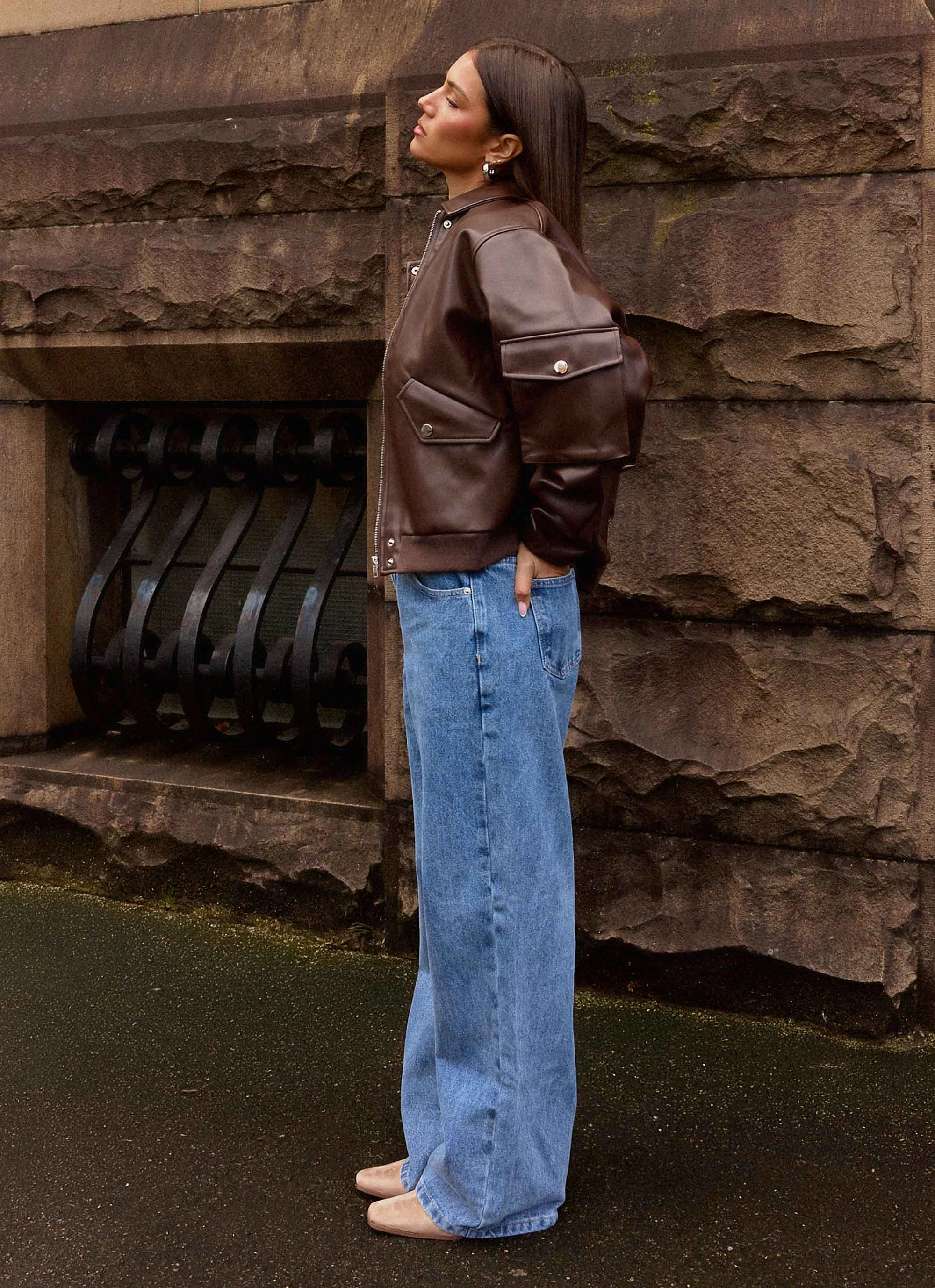 Indara Bomber Jacket - Chocolate Luxury Appeal