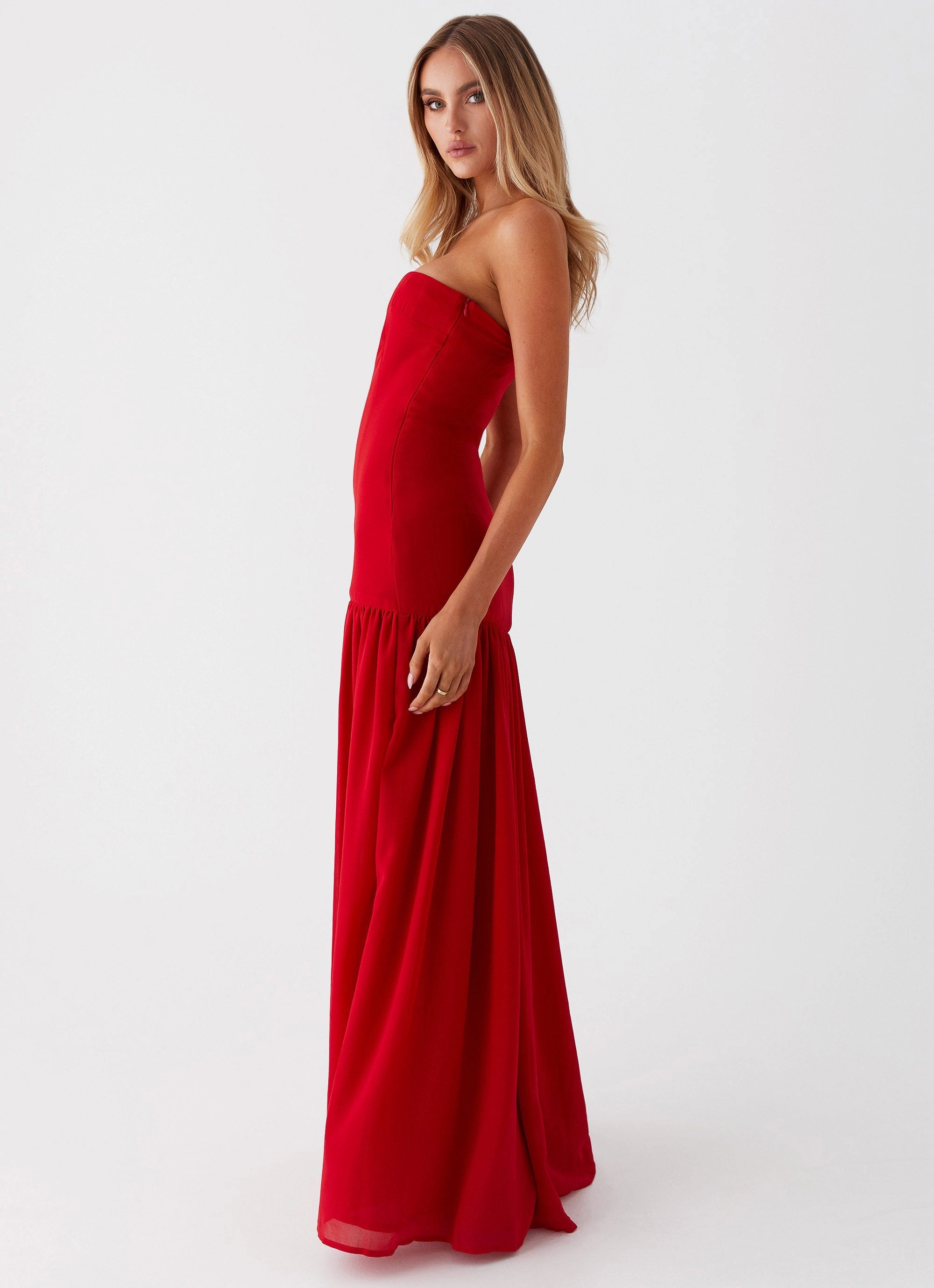 Eden Strapless Maxi Dress - Red Versatile Style Wear
