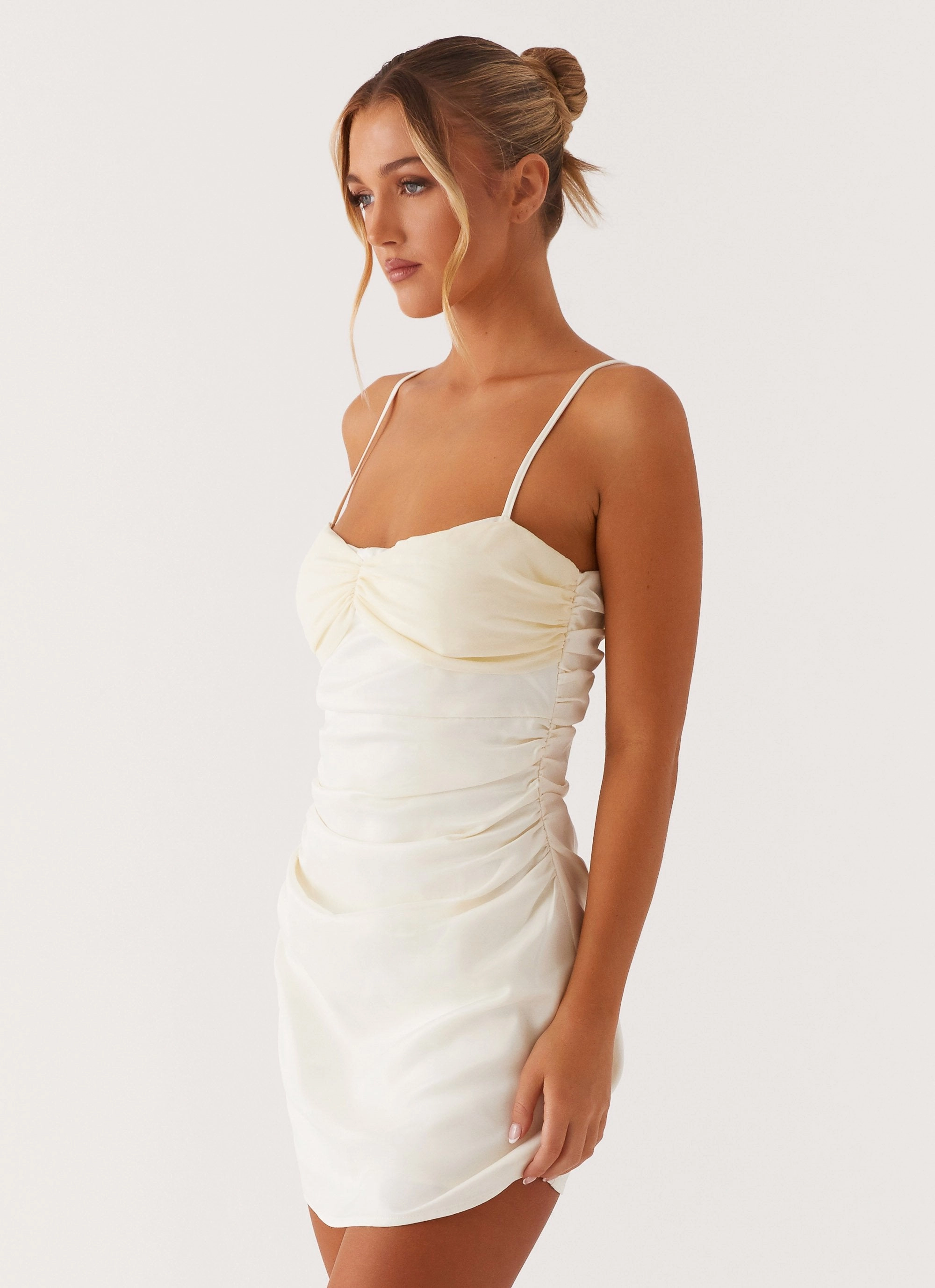 Cool Comfort Soft and Stylish Last Summer Mini Dress - Ivory