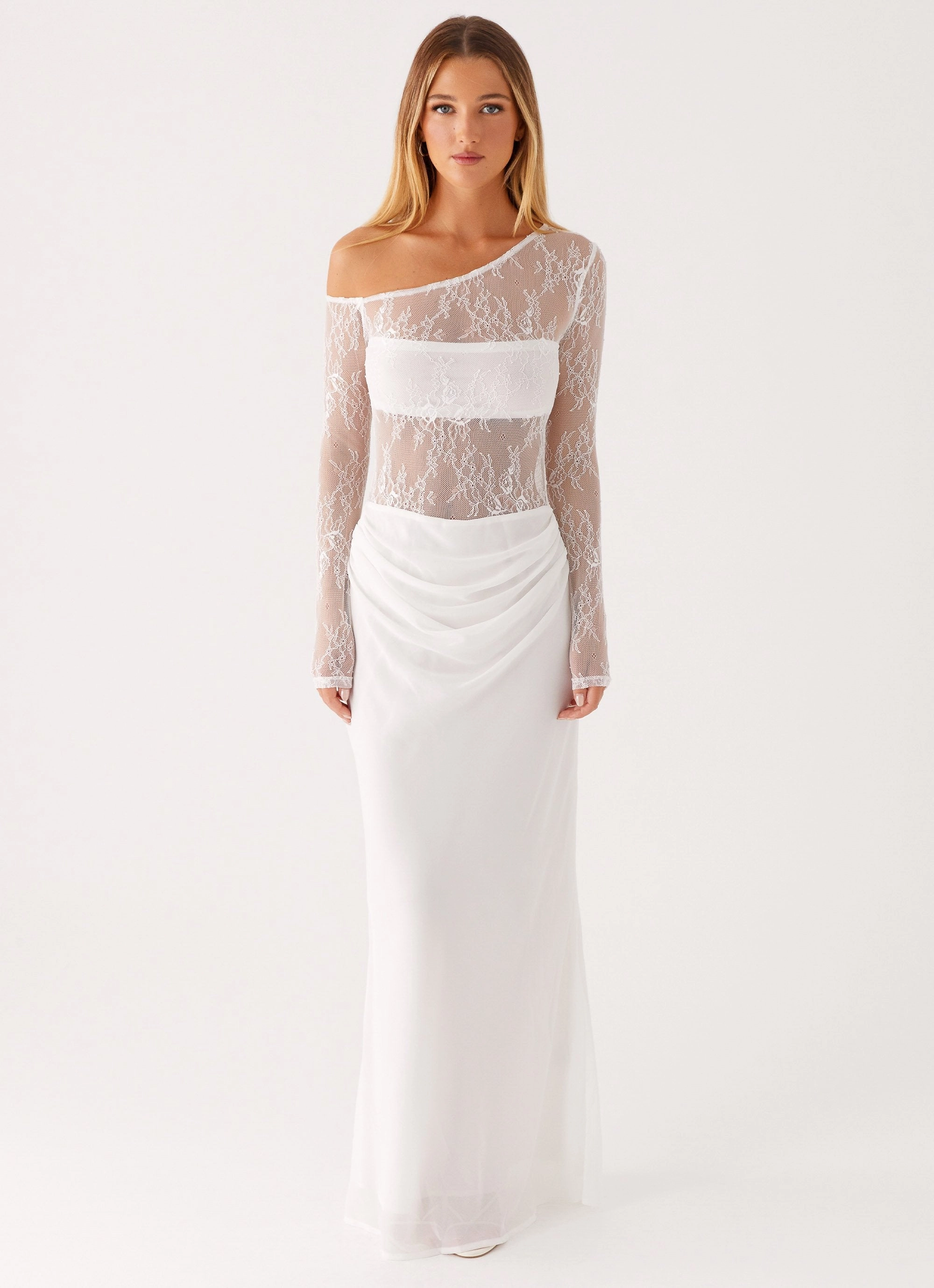 Take Your Time Maxi Dress - White Basic Mood