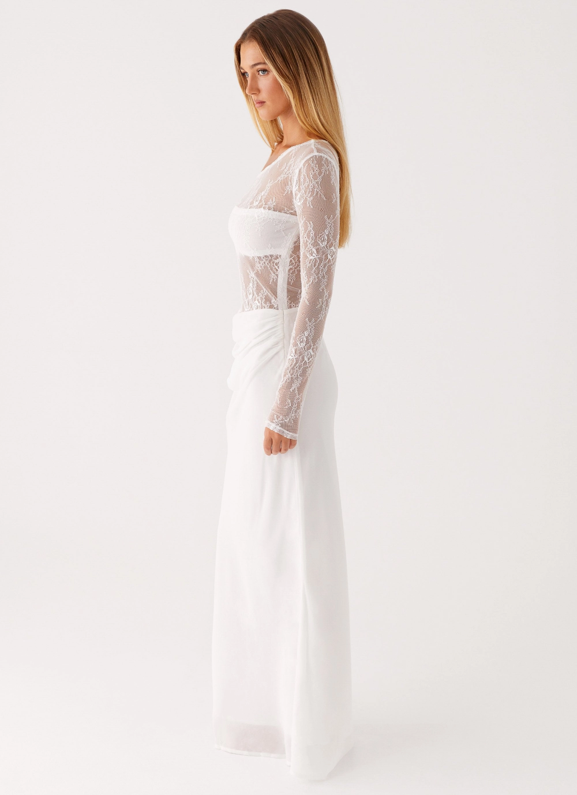 Take Your Time Maxi Dress - White Sun-Protective