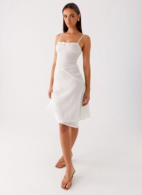 Tamar Midi Dress - White Family Joy