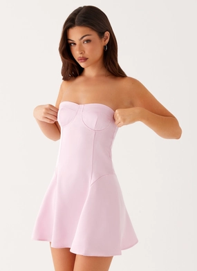 Neutral Flow Clean Outline Tamika Mini Dress - Pink